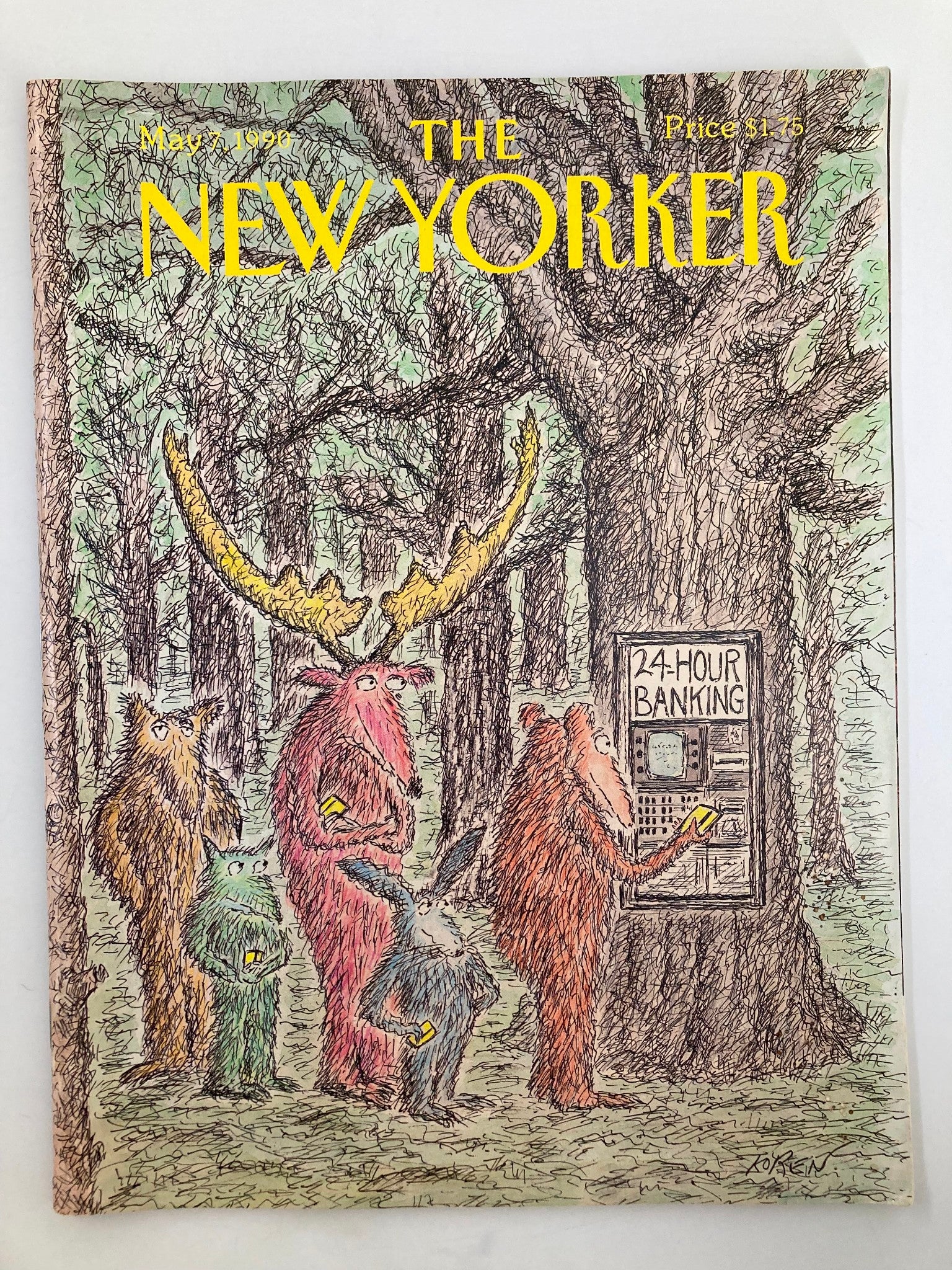 The New Yorker Full Magazine May 7 1990 24-Hour Banking by Edward Koren No Label