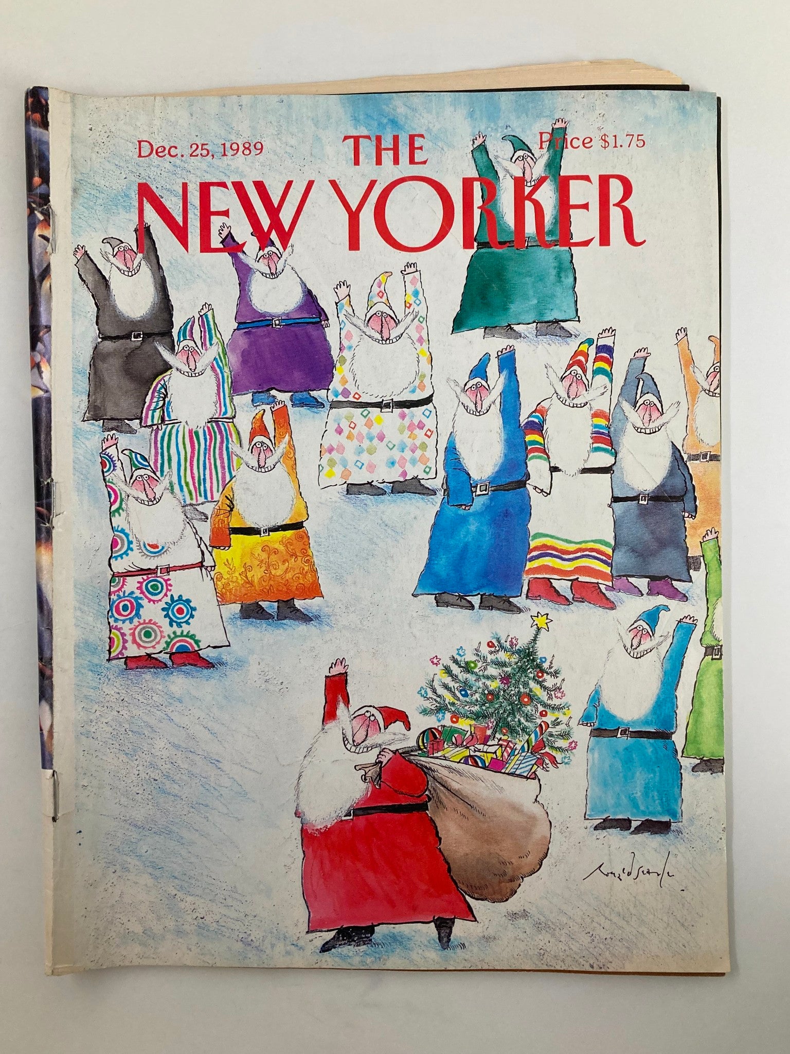 The New Yorker Full Magazine December 25 1989 Christmas Santa by Ronald Searle