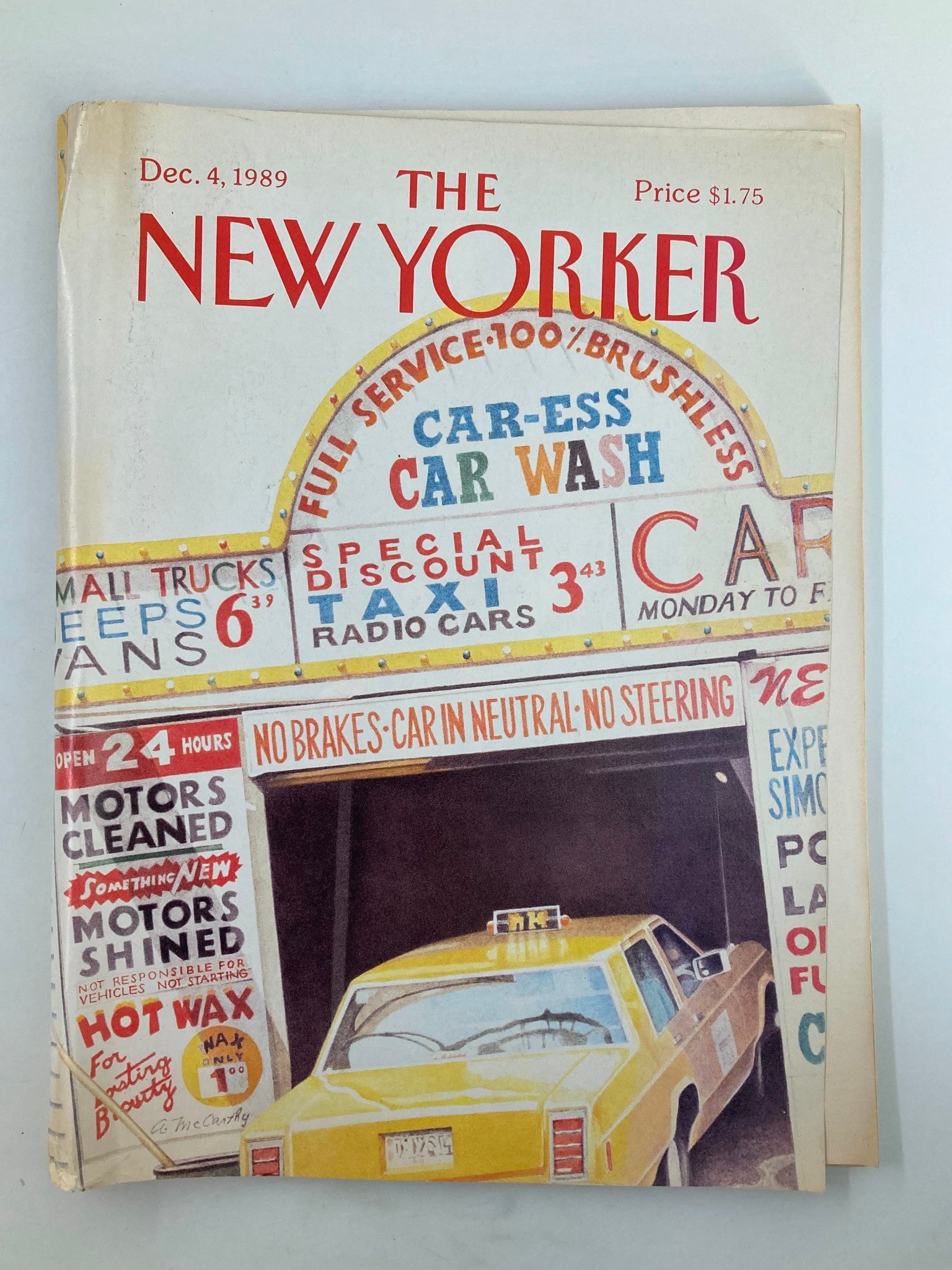 The New Yorker Full Magazine December 4 1989 Car Wash by Ann McCarthy No Label