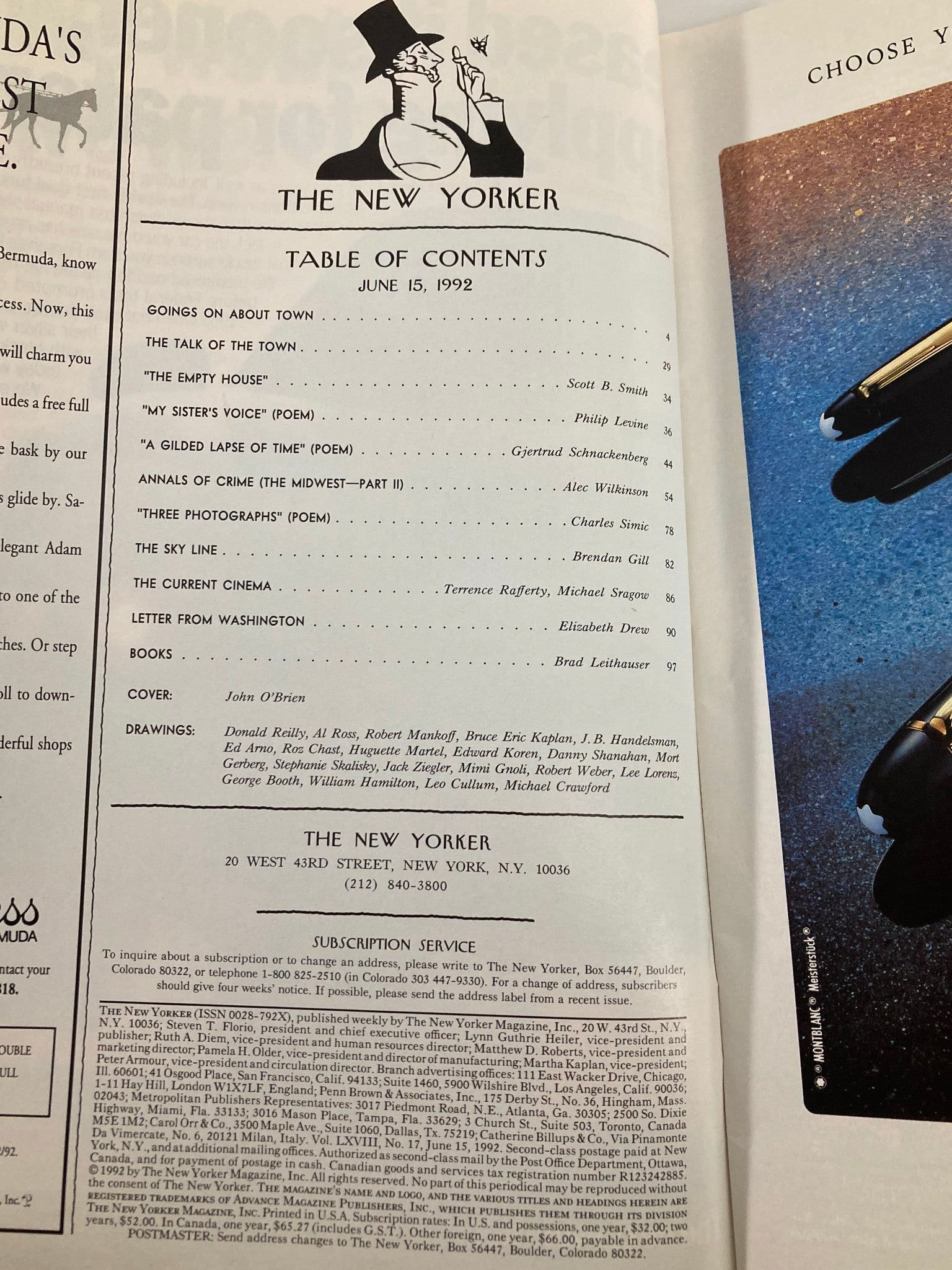 The New Yorker Full Magazine June 15 1992 Picnuc Above Ants by John O'Brien