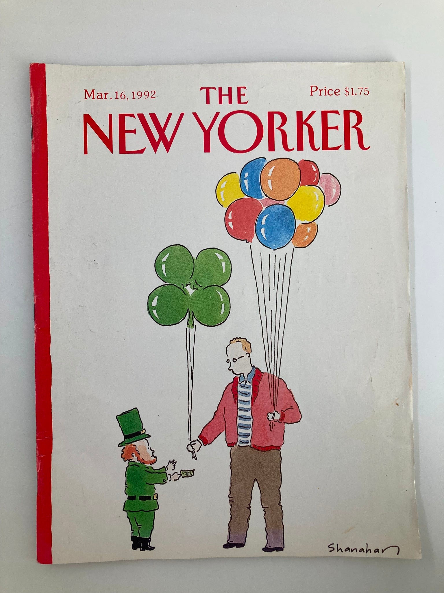 The New Yorker Full Magazine March 16 1992 St. Patrick's Day by Danny Shanahan