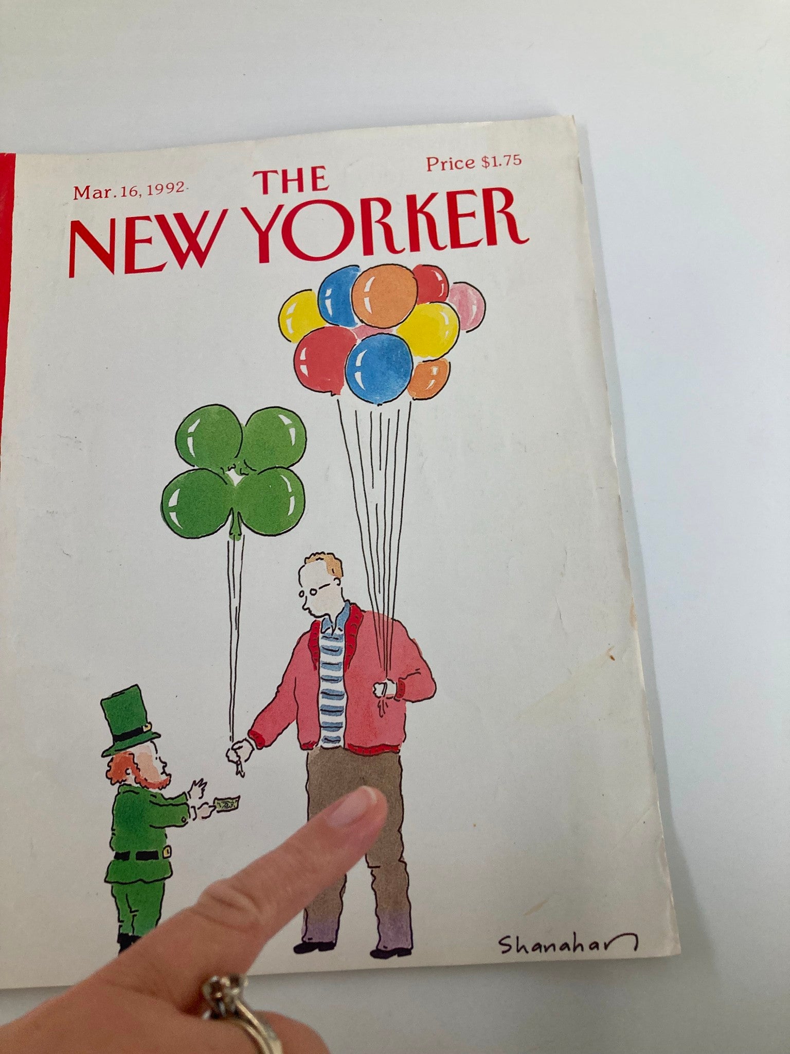 The New Yorker Full Magazine March 16 1992 St. Patrick's Day by Danny Shanahan