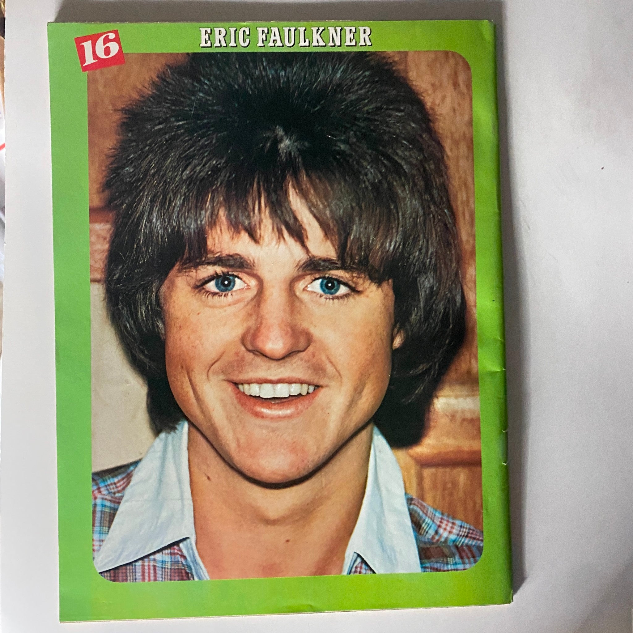 Vintage 16 Magazine October 1976 featuring Eric Faulkner on the cover, showcasing 1970s pop culture.
