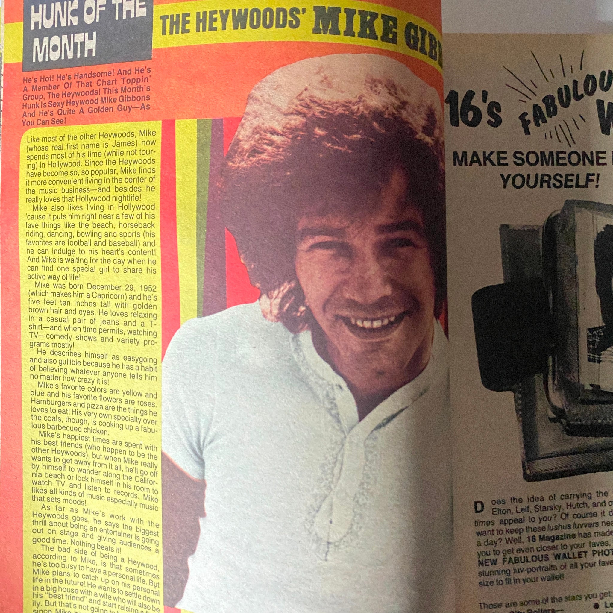 VTG 16 Magazine September 1976 Henry "Fonzie" Winkler VG w Poster No Label