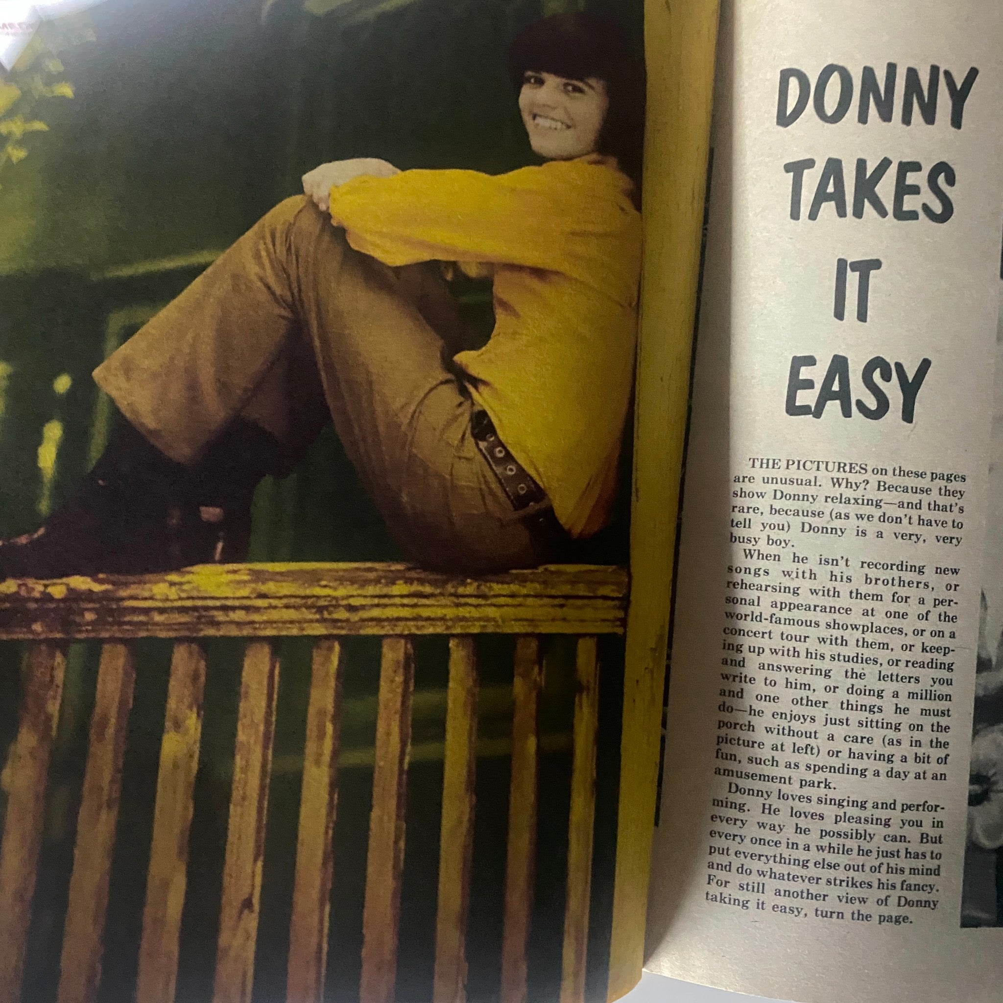 VTG 16 Magazine Summer 1973 No. 2 Summer Special Donny Osmond w Poster No Label