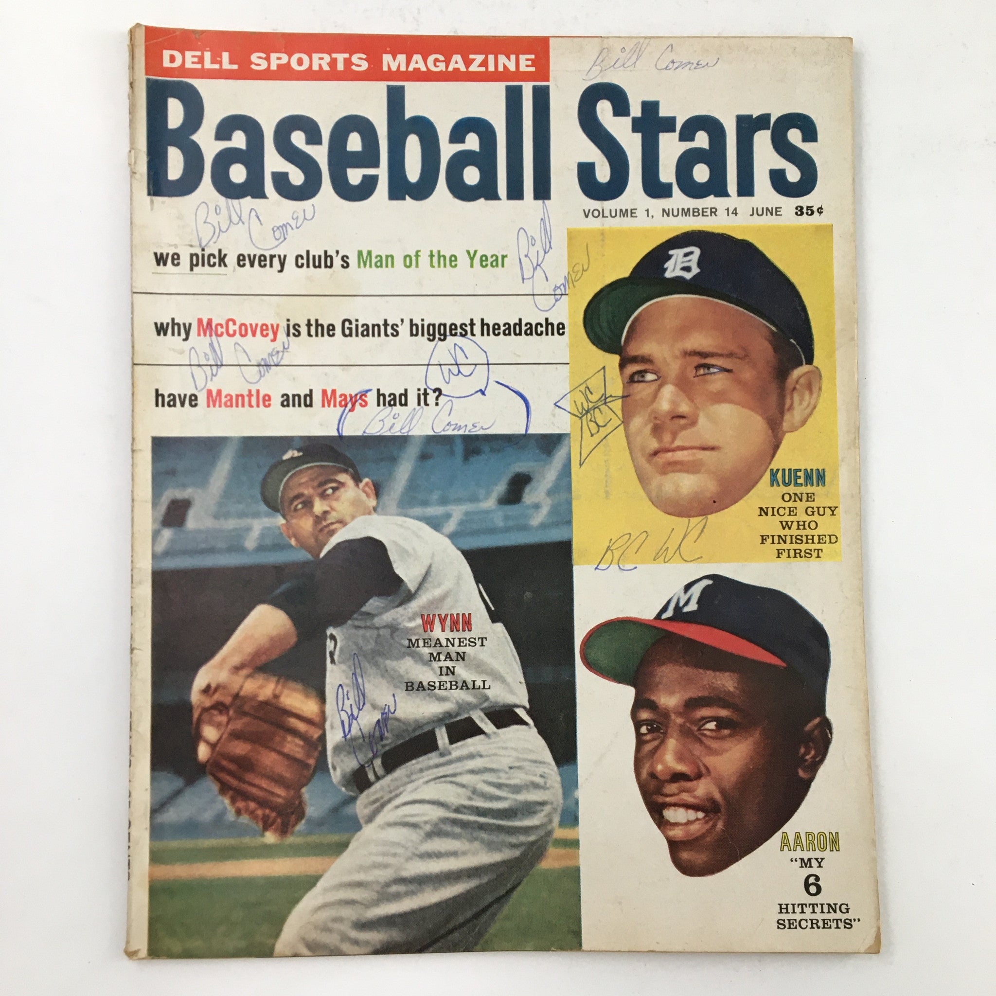 Dell Sports Magazine June 1960 Harvey Kuenn, Jimmy Wynn & Hank Aaron No Label