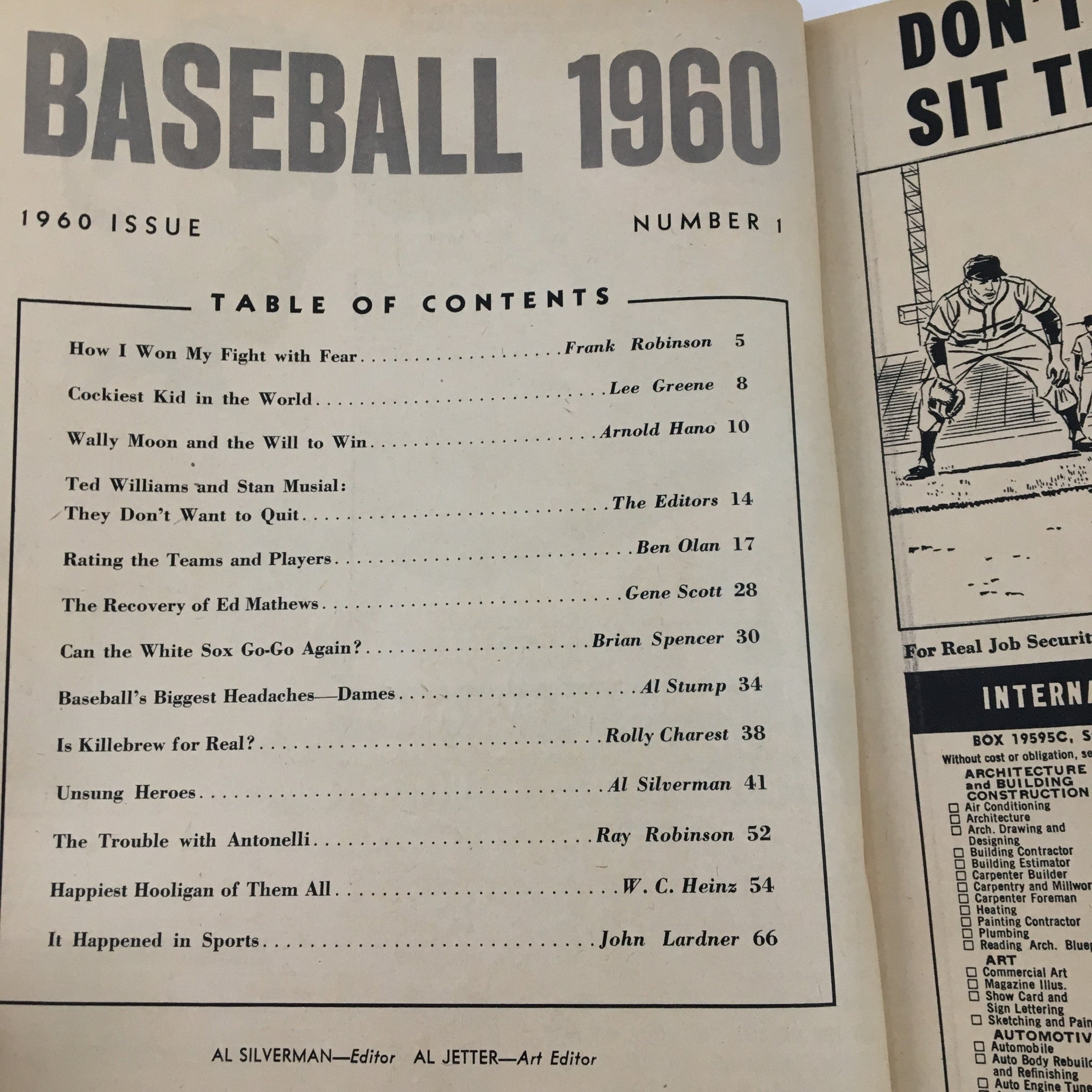 Baseball Magazine 1960 Los Angeles Dodgers Wally Moon & the Will to Win No Label