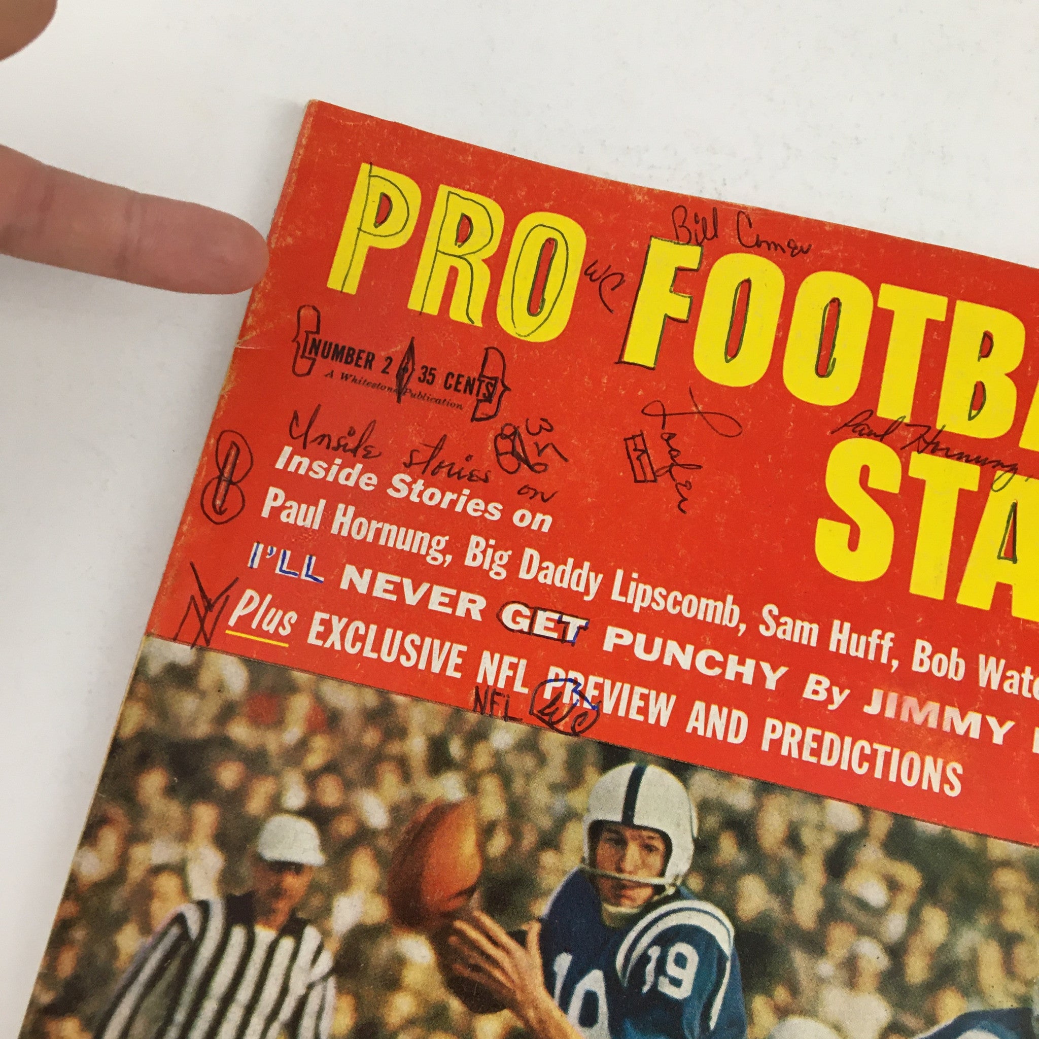 Pro Football Stars Magazine 1960 Johnny Unitas Album & Paul Hornung No Label