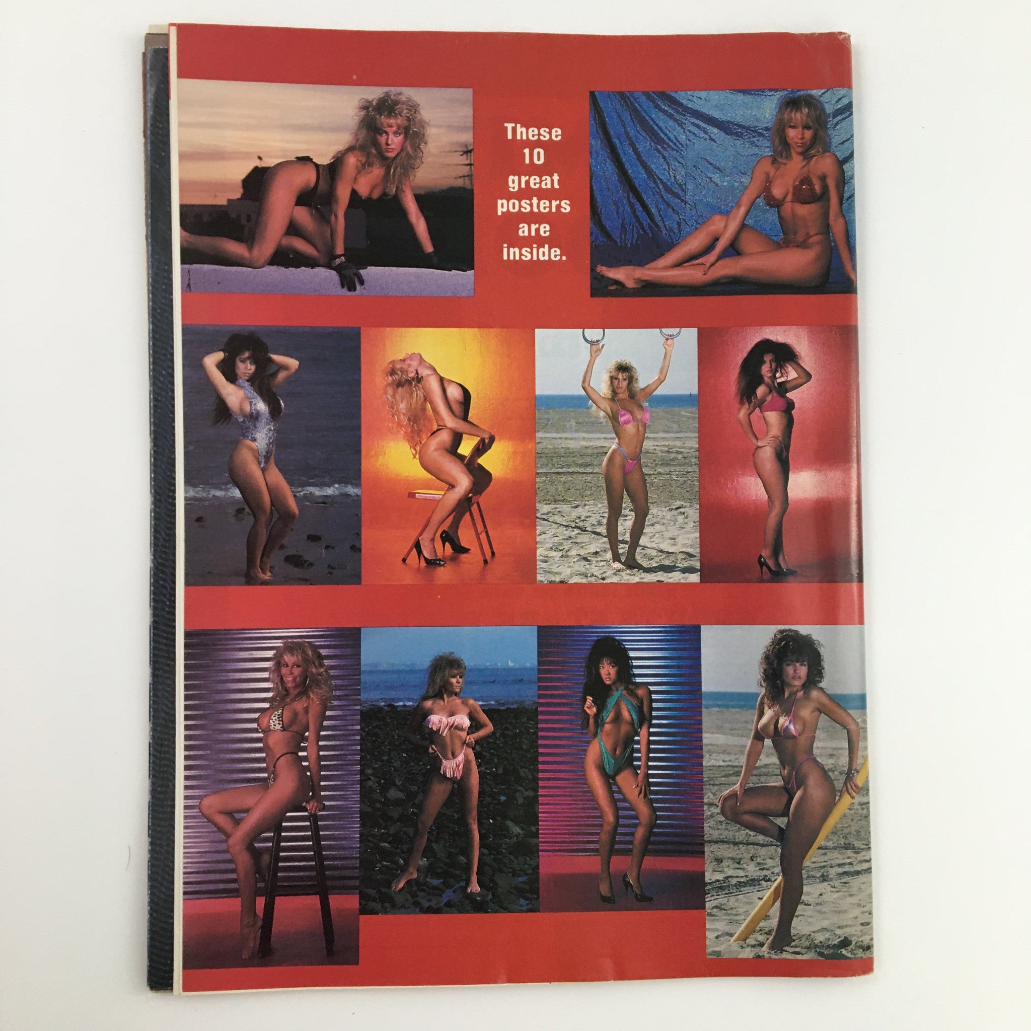 Cover of Blast Swimsuit Posters Magazine 1986 Ashley Series featuring a collage of stunning posters with iconic 1980s swimwear models.