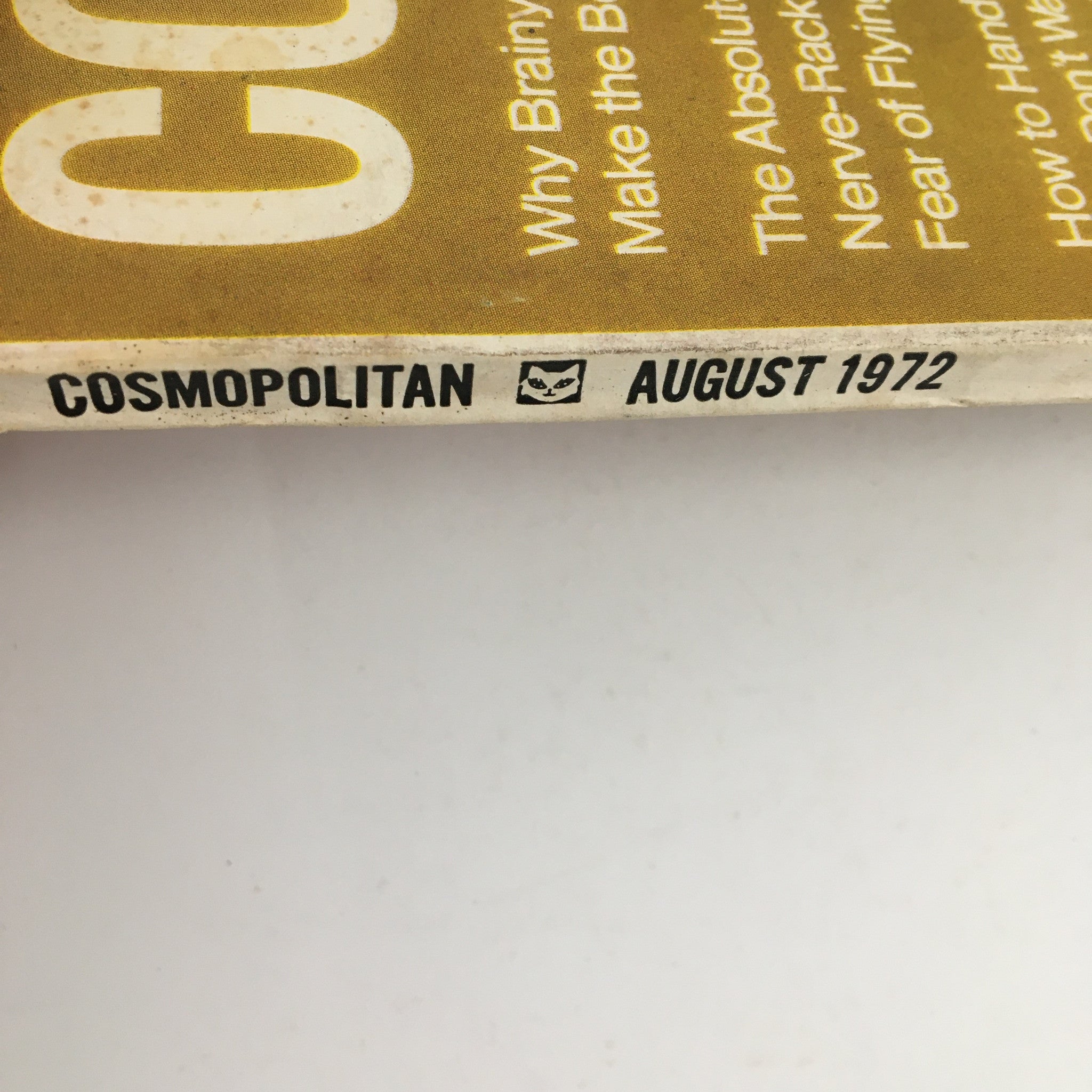 Cosmopolitan Magazine August 1972 Kathy Speirs Cover & Larry McCurty No Label