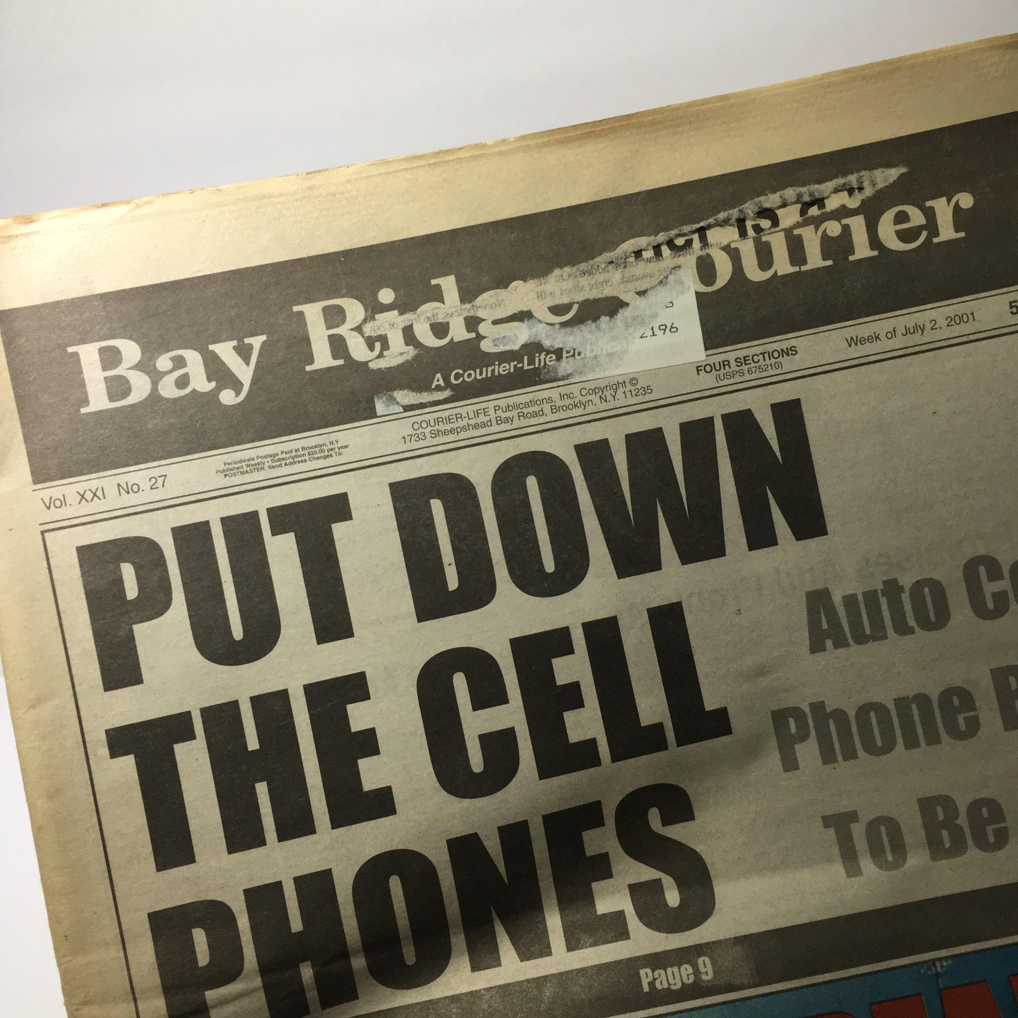 A Courier Life Publications: 07/2/2001 Put Down The Cellphones, Field of Dreams