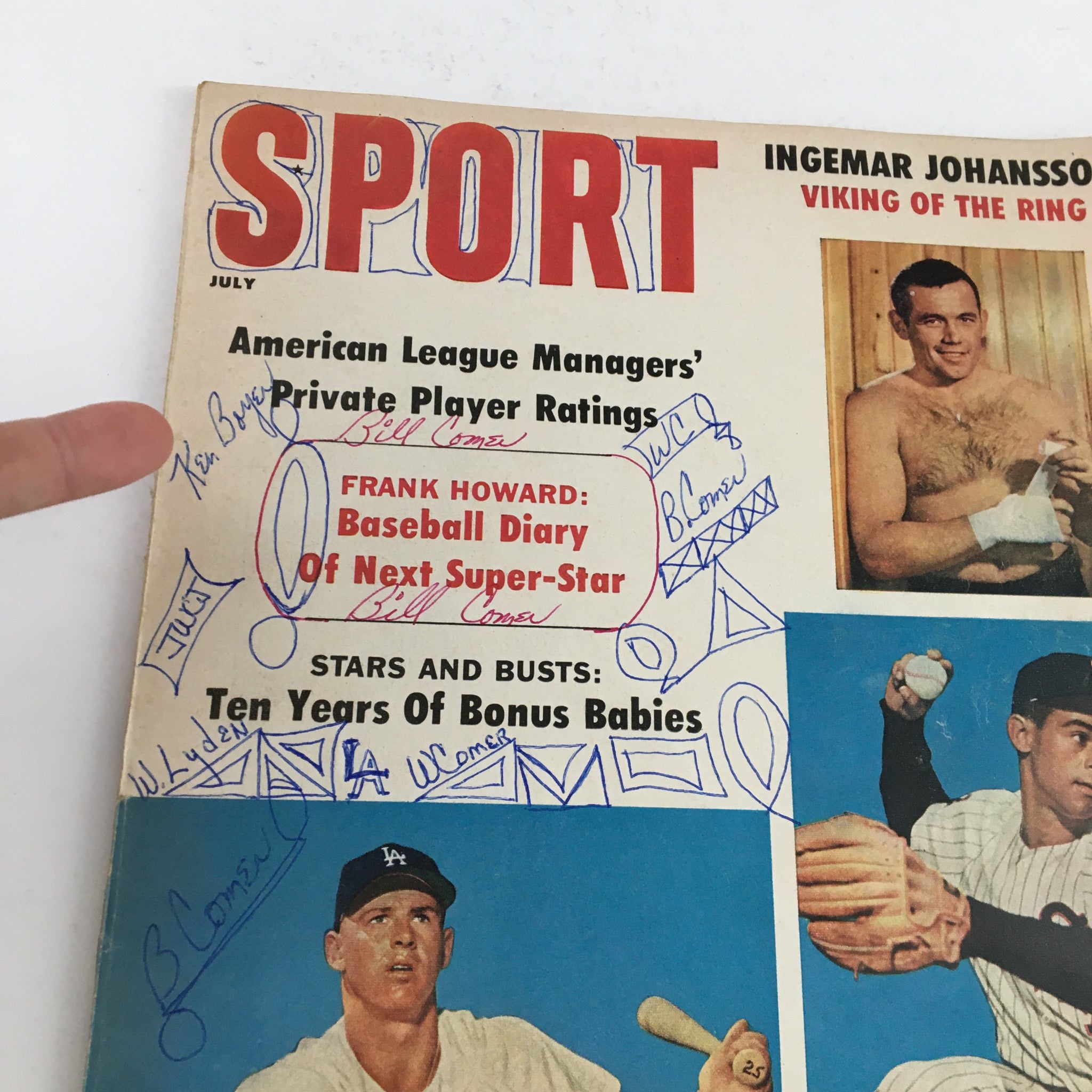 Sport Magazine July 1960 Ingemar Johansson, Frank Howard, Luis Aparicio No Label