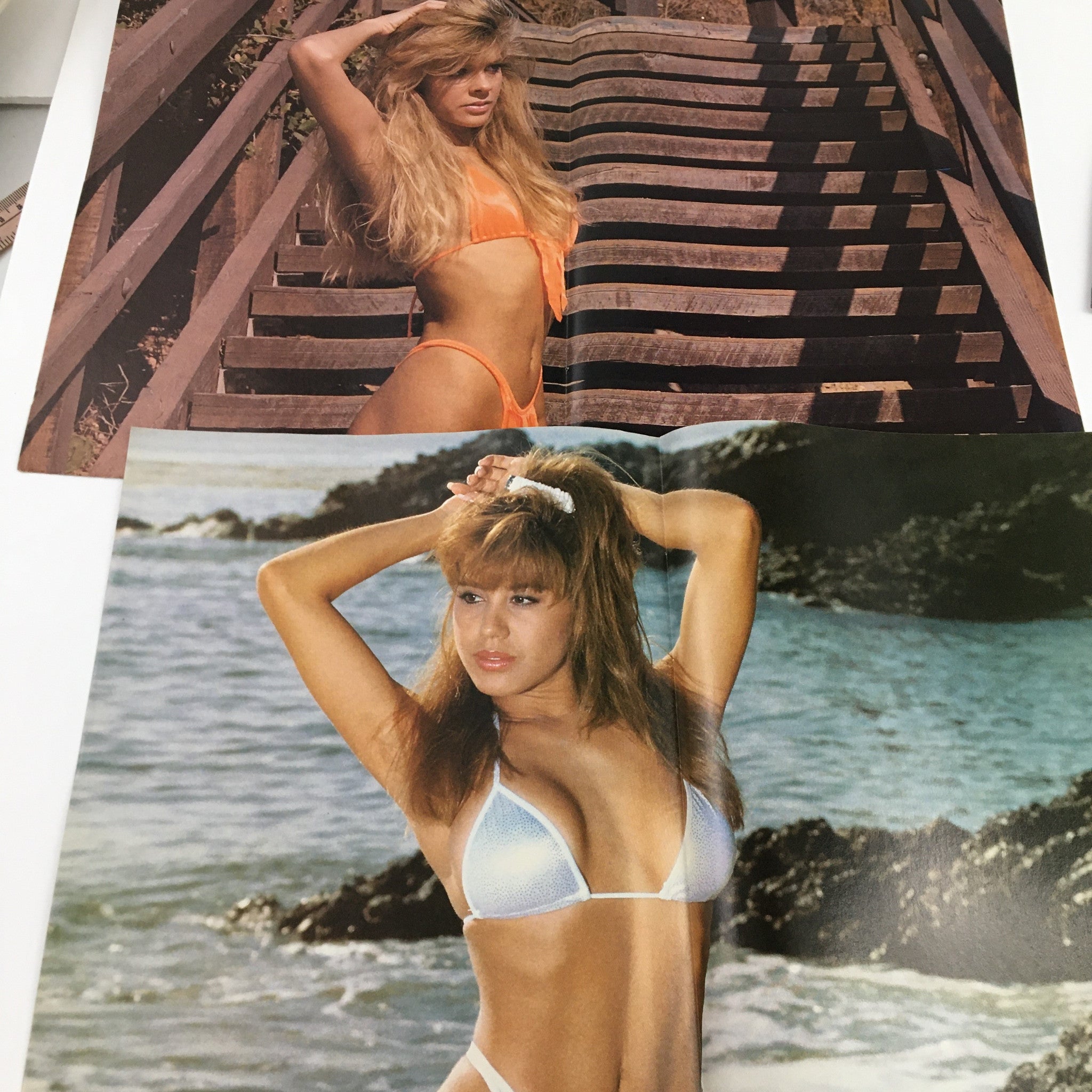 Blast Swimsuit Posters Magazine August 1989 Becky, Linda & Dianne No Label