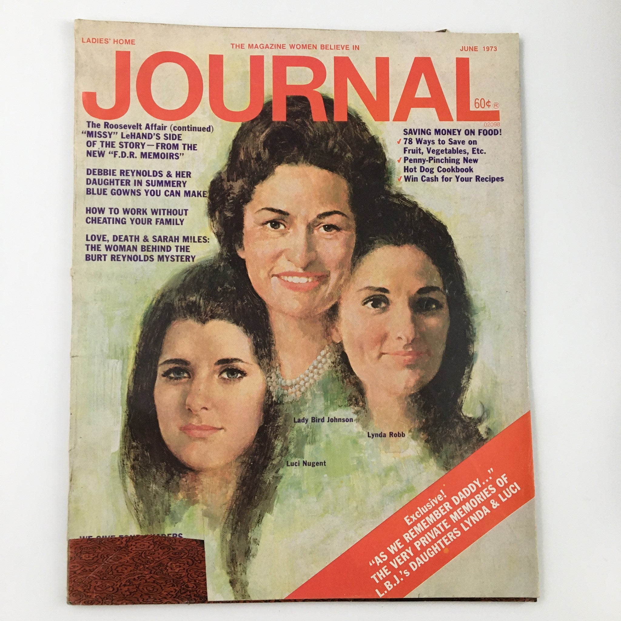 Ladies' Home Journal Magazine June 1973 Luci Nugent, Lynda Robb & Lady Johnson