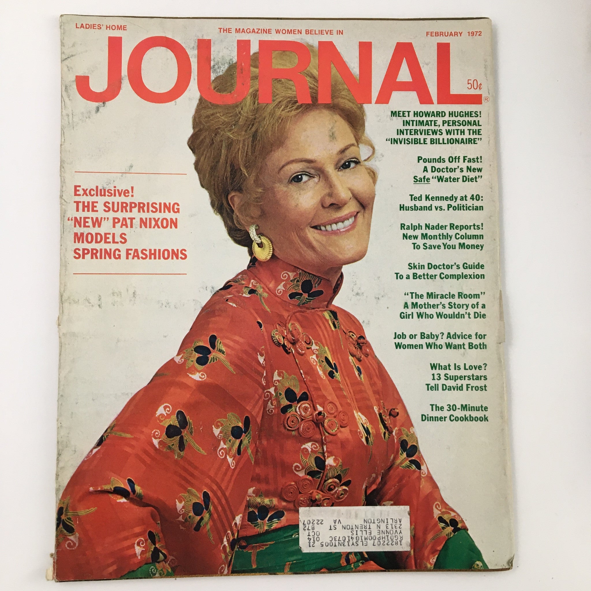 Ladies' Home Journal Magazine February 1972 Pat Nixon Models Spring Fashions