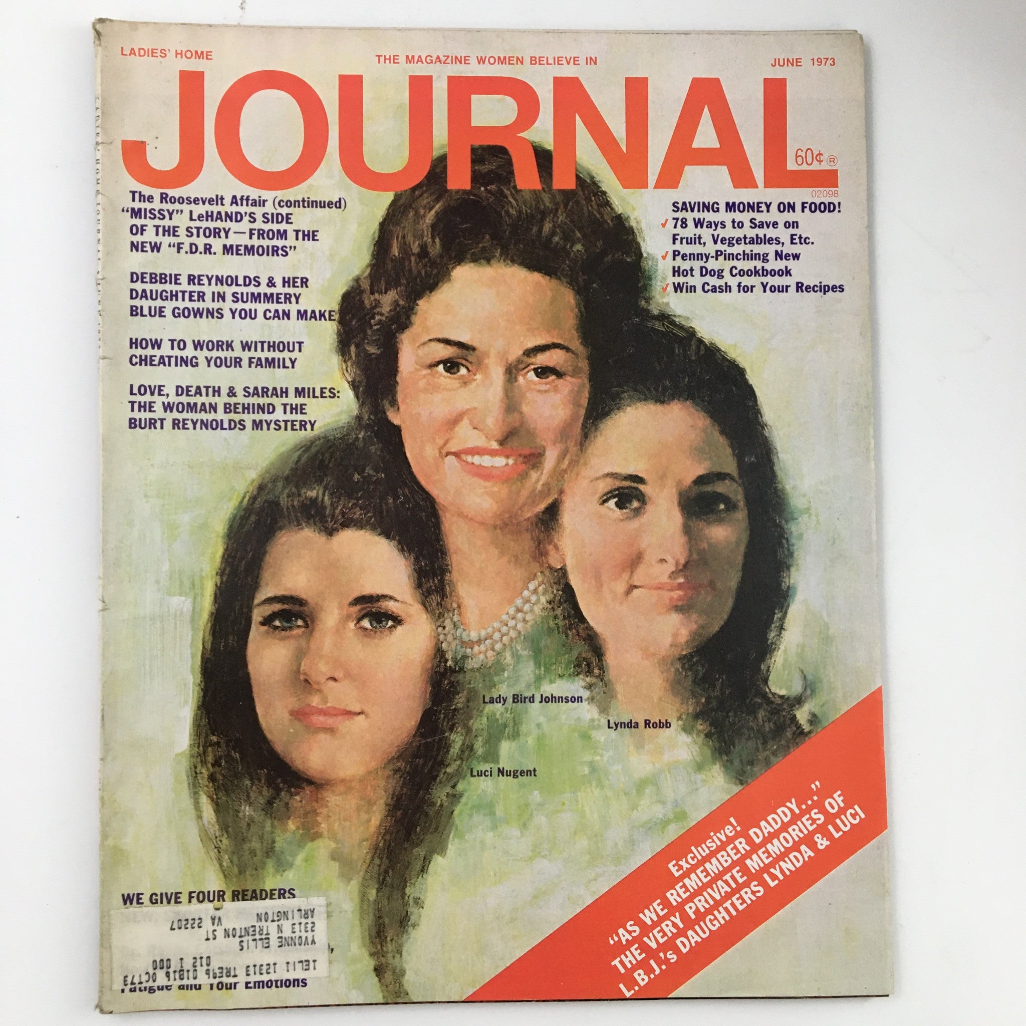 Ladies' Home Journal Magazine June 1973 Luci Nugent, Lady Bird & Lynda Robb