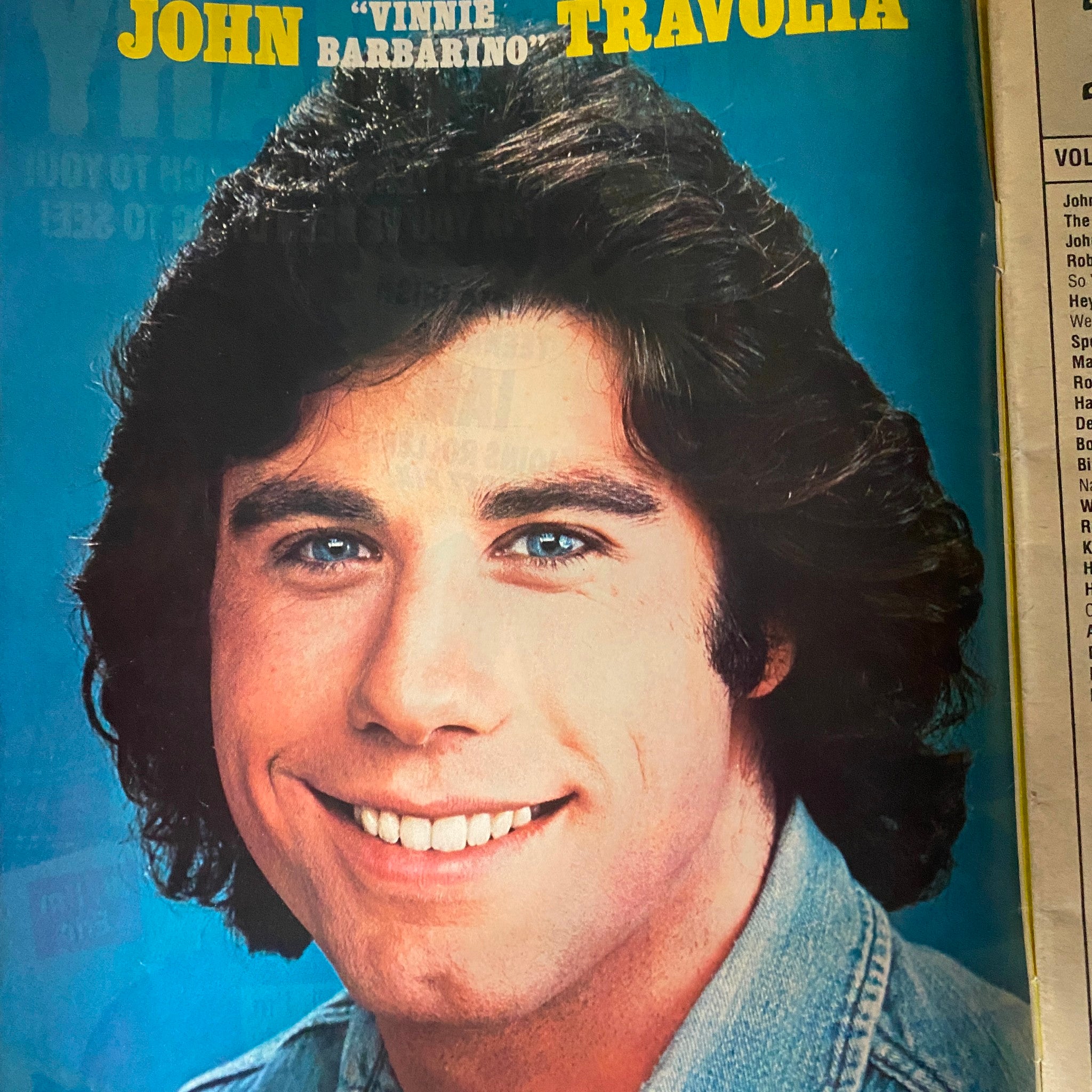 VTG 16 Magazine July 1976 John Travolta, Robby Benson VG w Poster No Label