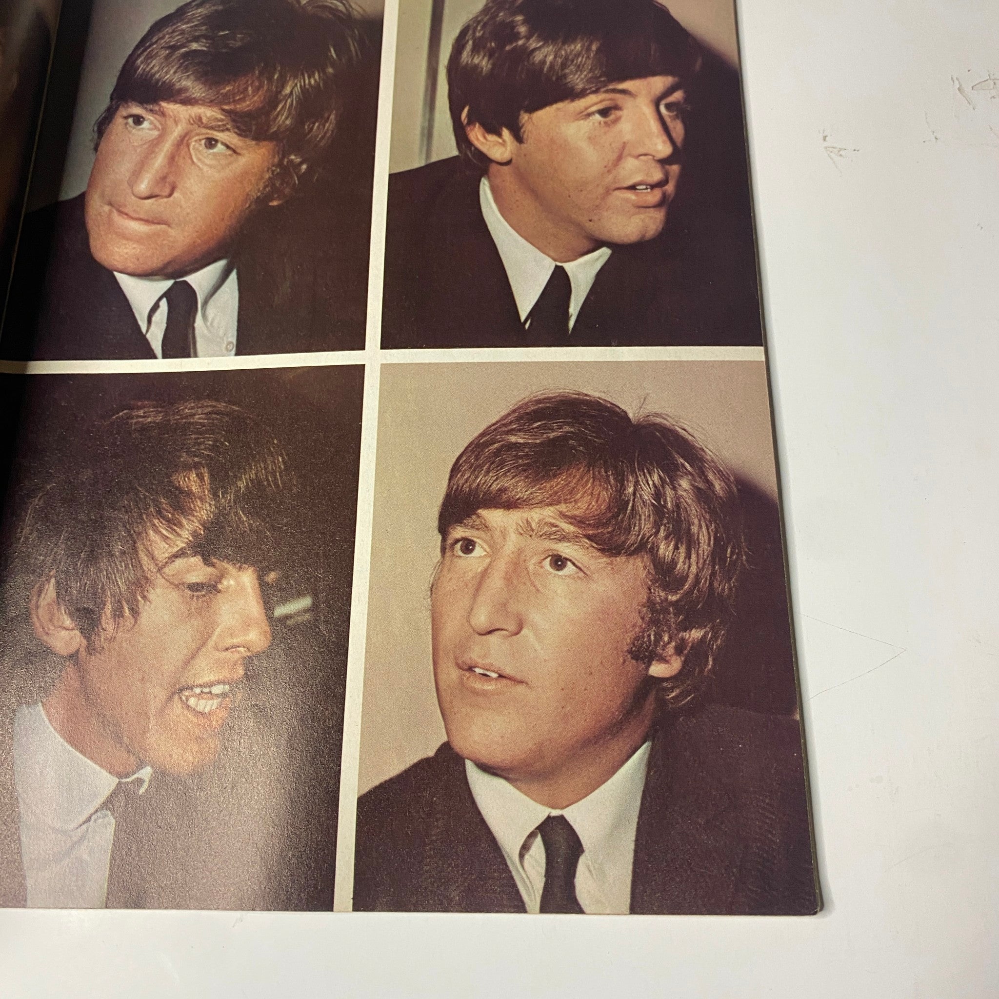Teen Screen Magazine August 1964 highlighting exclusive black and white portraits of The Beatles, featuring John Lennon and Paul McCartney during the height of Beatlemania.