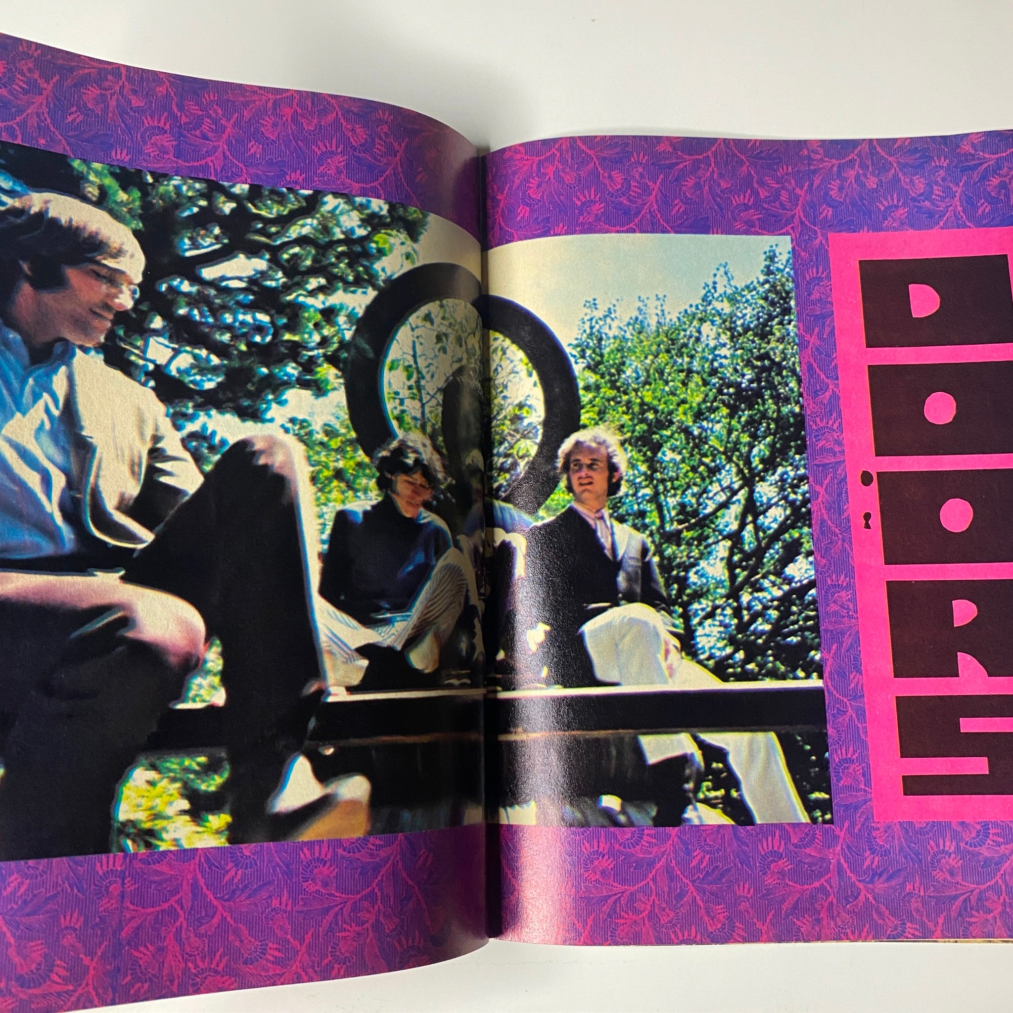 Vibrant page from Teen Screen Magazine March 1968 showcasing members of The Doors in a scenic setting.