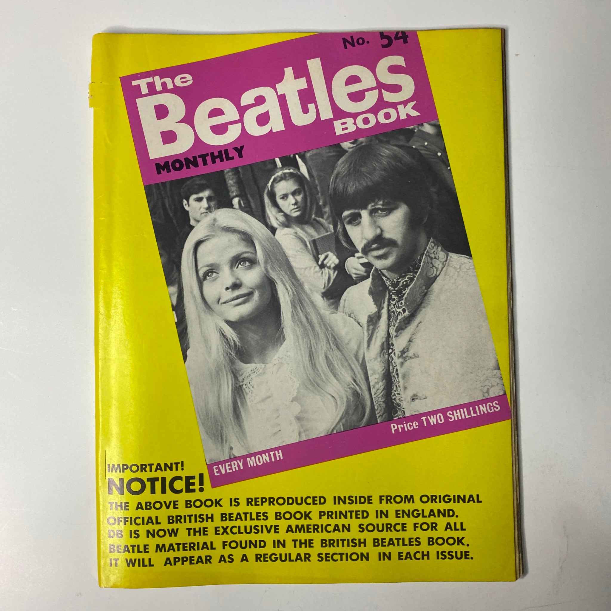 The Beatles Monthly Book - A vibrant cover featuring The Beatles and accompanying photographs, printed in England, highlighting their popularity during the 1960s.