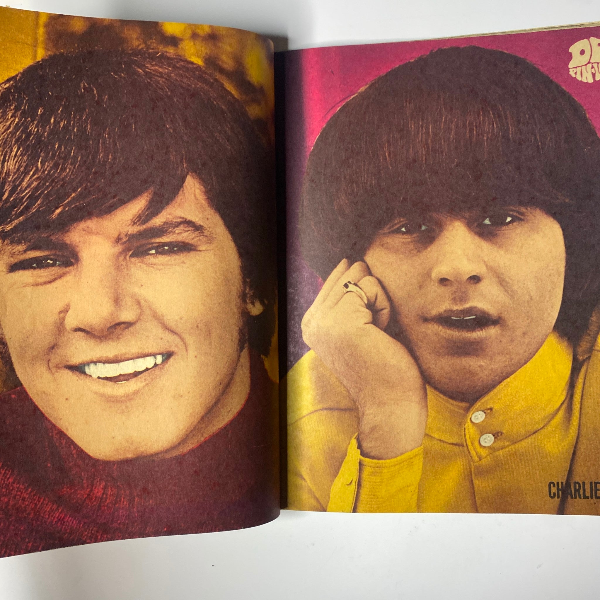 Teen Date Book Magazine February 1968 Vol 6 No 8 Davy Jones w Poster VG showcasing images of Davy Jones and Micky Dolenz, highlighting their iconic looks from the 1960s.