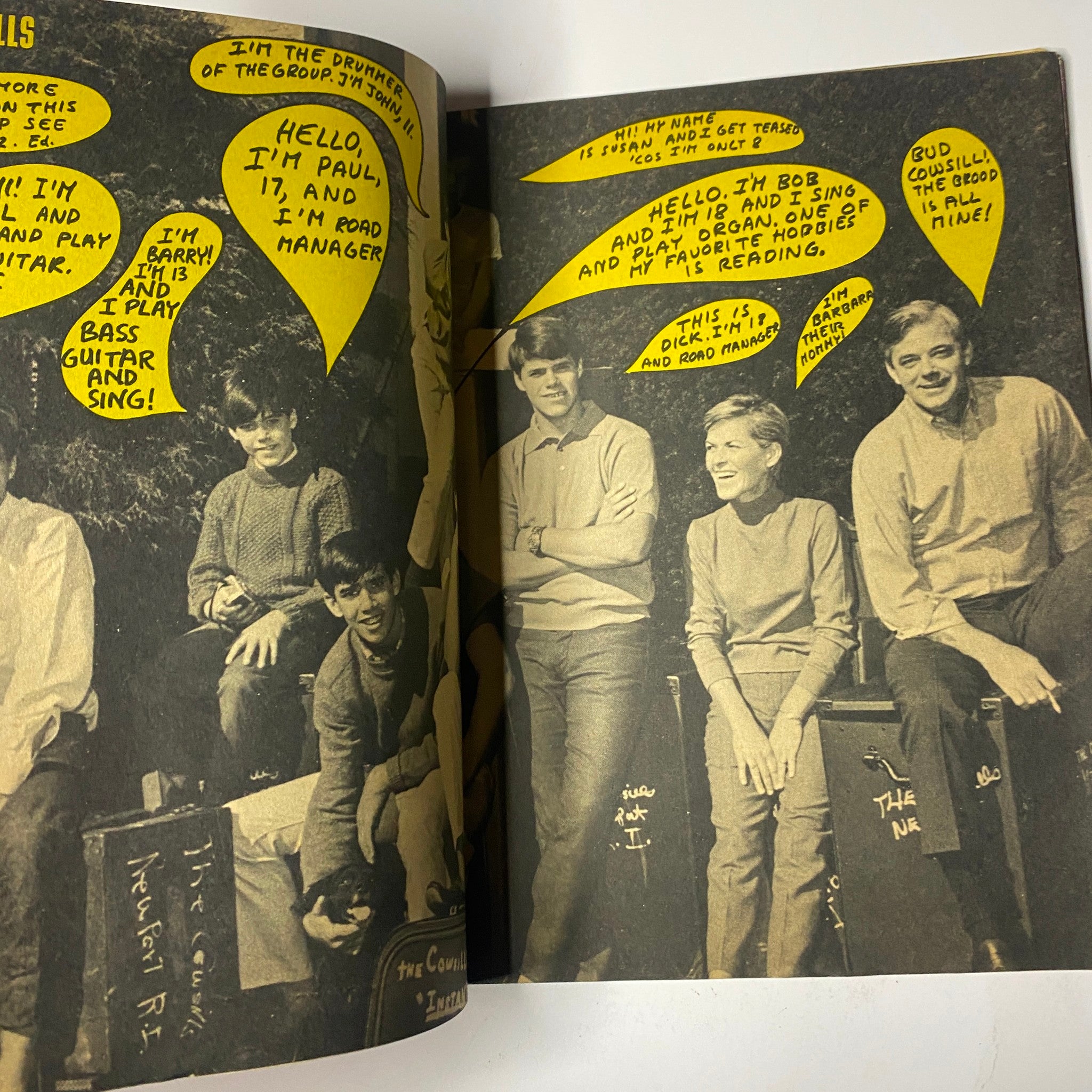 Vintage Teen Date Book Magazine image featuring The Monkees; includes dialogue excerpts from the band members. Cover features the magazine title 'Teen Date Book Magazine December 1967 The Beatles w Pin-up No Label'.