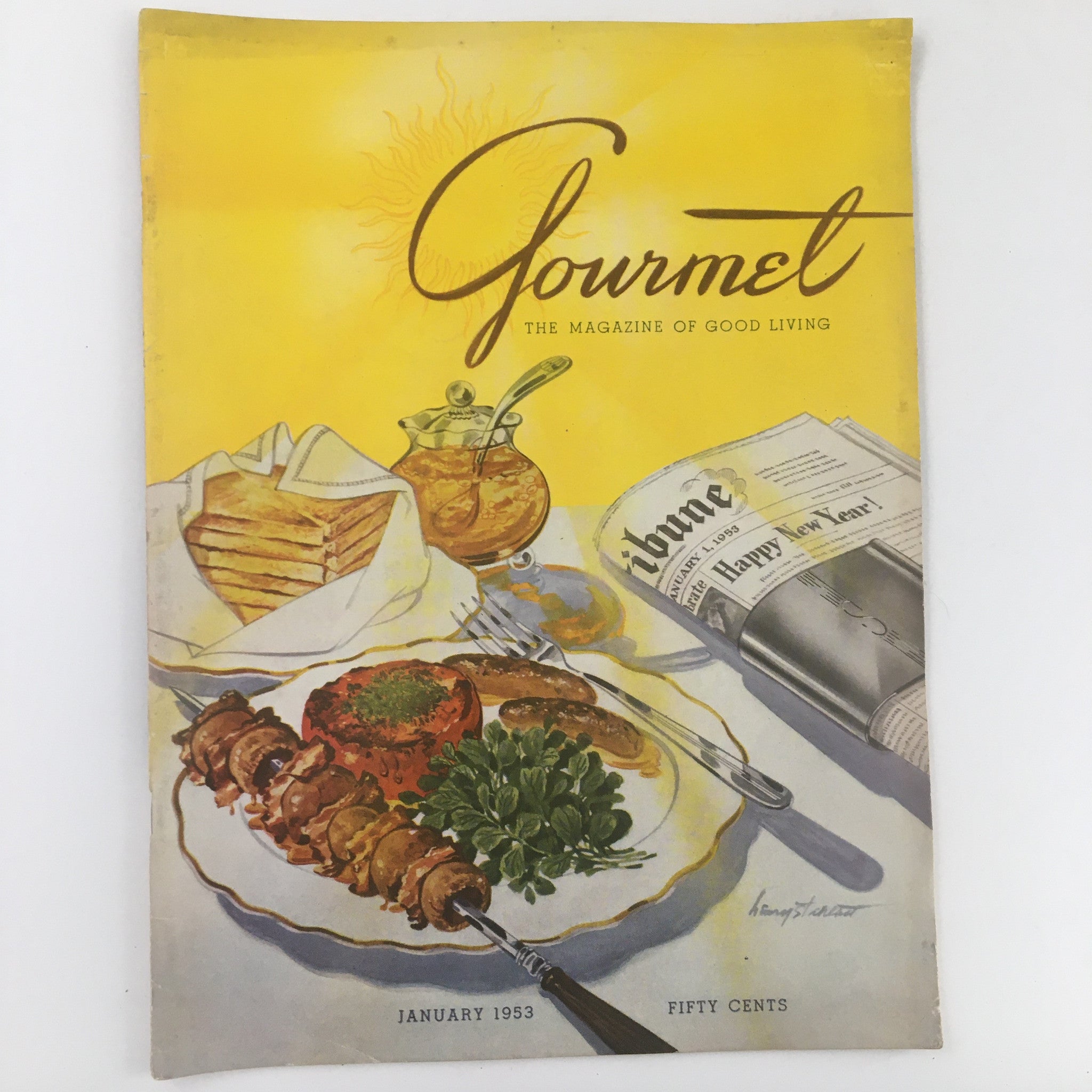 Gourmet Magazine January 1953 Roughing it with Gramp Part IX No Label