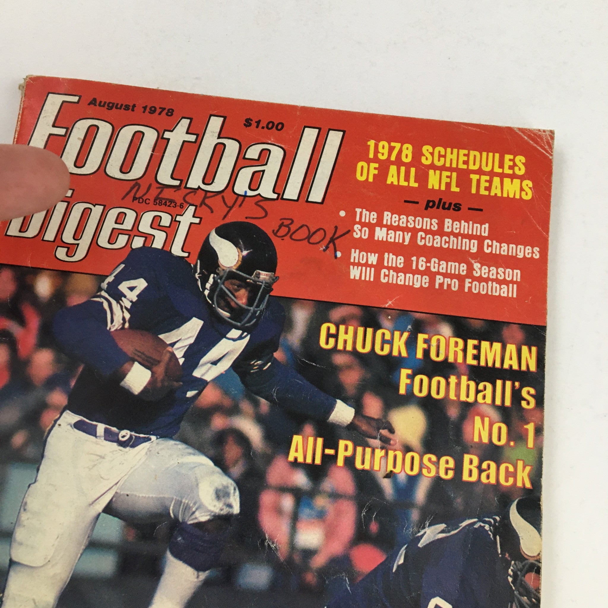 Football Digest Magazine August 1978 Chuck Foreman's Football Purpose No Label