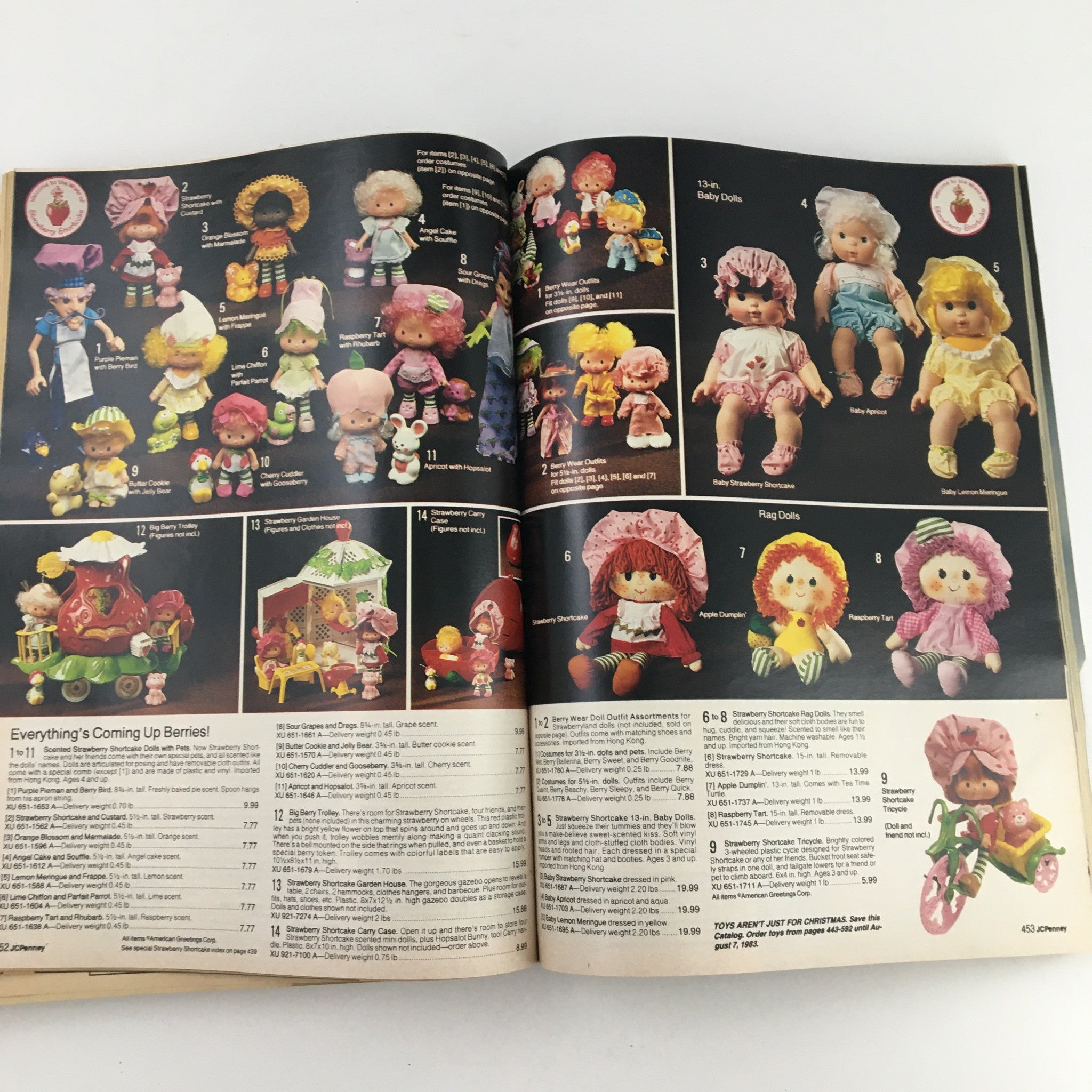 1982 JCPenney Christmas Toys and Strawberry Shortcake Price Guide Catalog