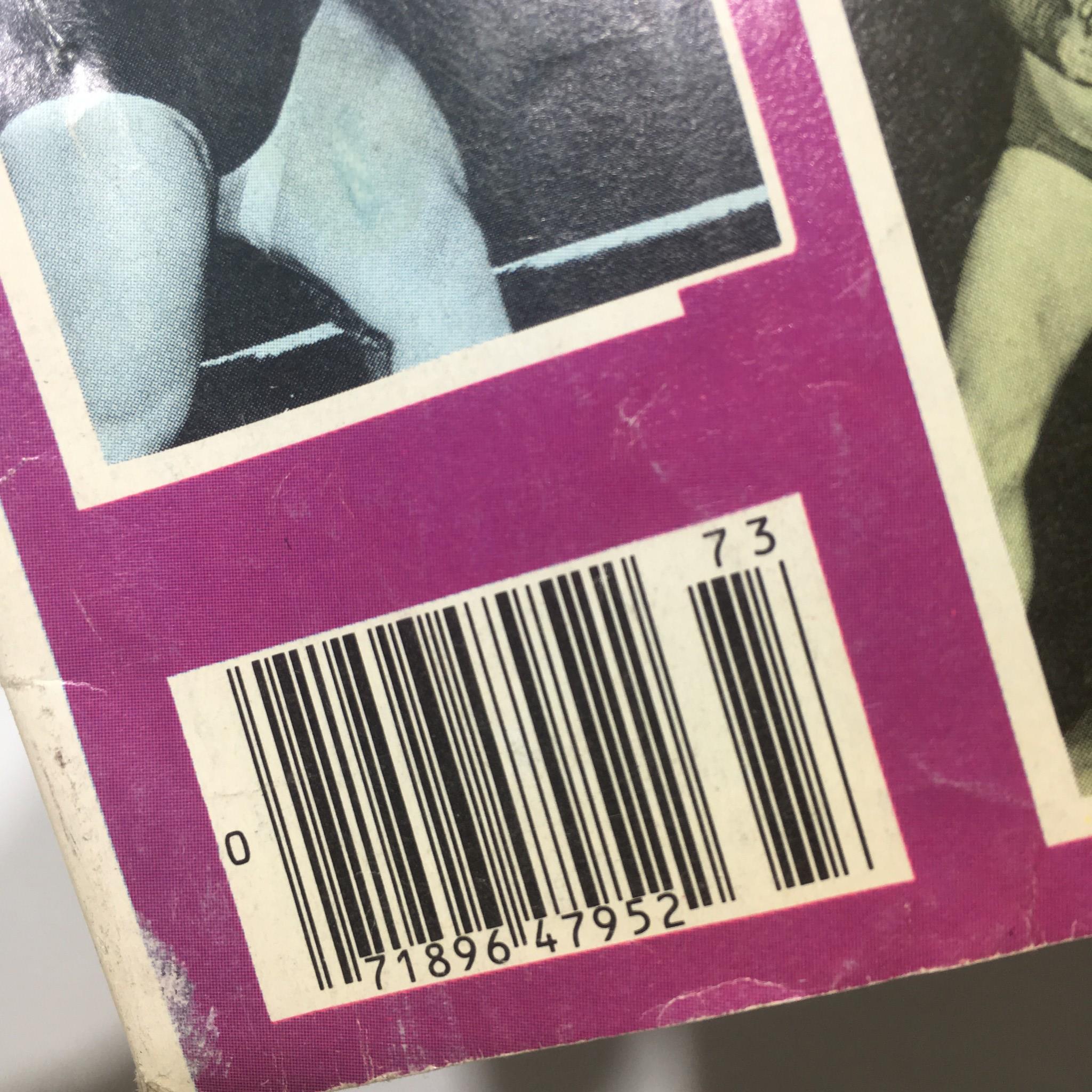 Barcode detail from the Victory Sports Series: Wrestling Annual - Fall 1977, showcasing the vintage magazine's publication information.