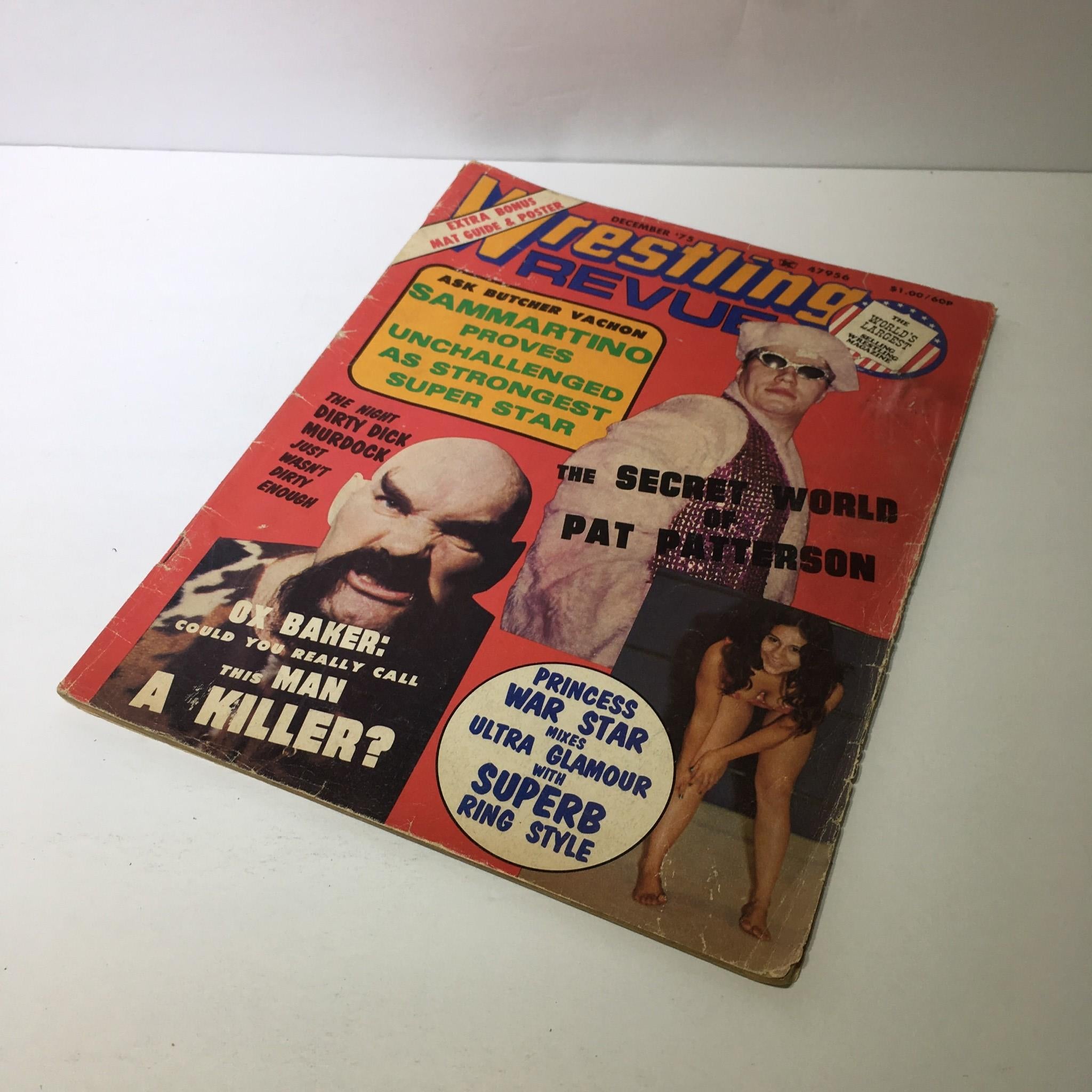 Wrestling Revue Magazine December 1975 Bruno Sammartino Ox Baker