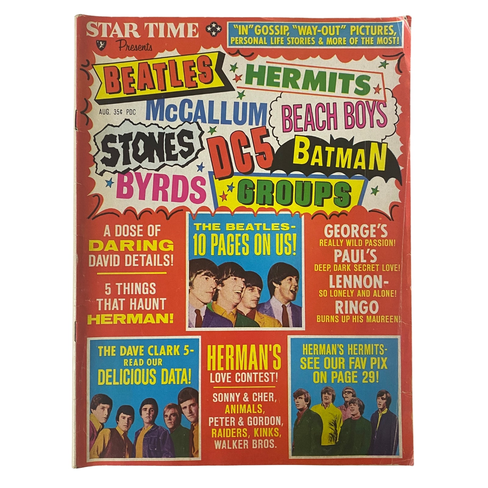 Star Time Magazine August 1966 Vol 2 No. 6 The Beatles No Label