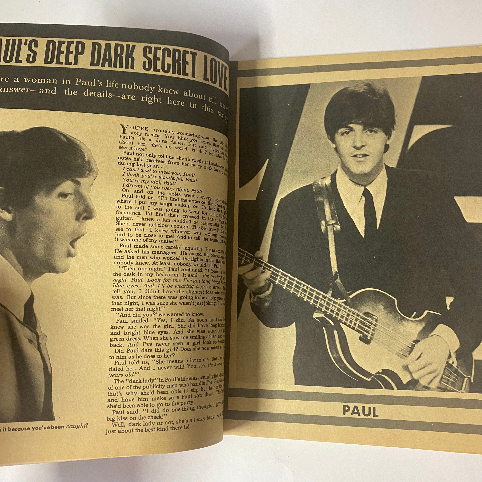 Star Time Magazine August 1966 Vol 2 No. 6 The Beatles presenting an article titled 'Paul's Deep Dark Secret Love' featuring an image of Paul McCartney.