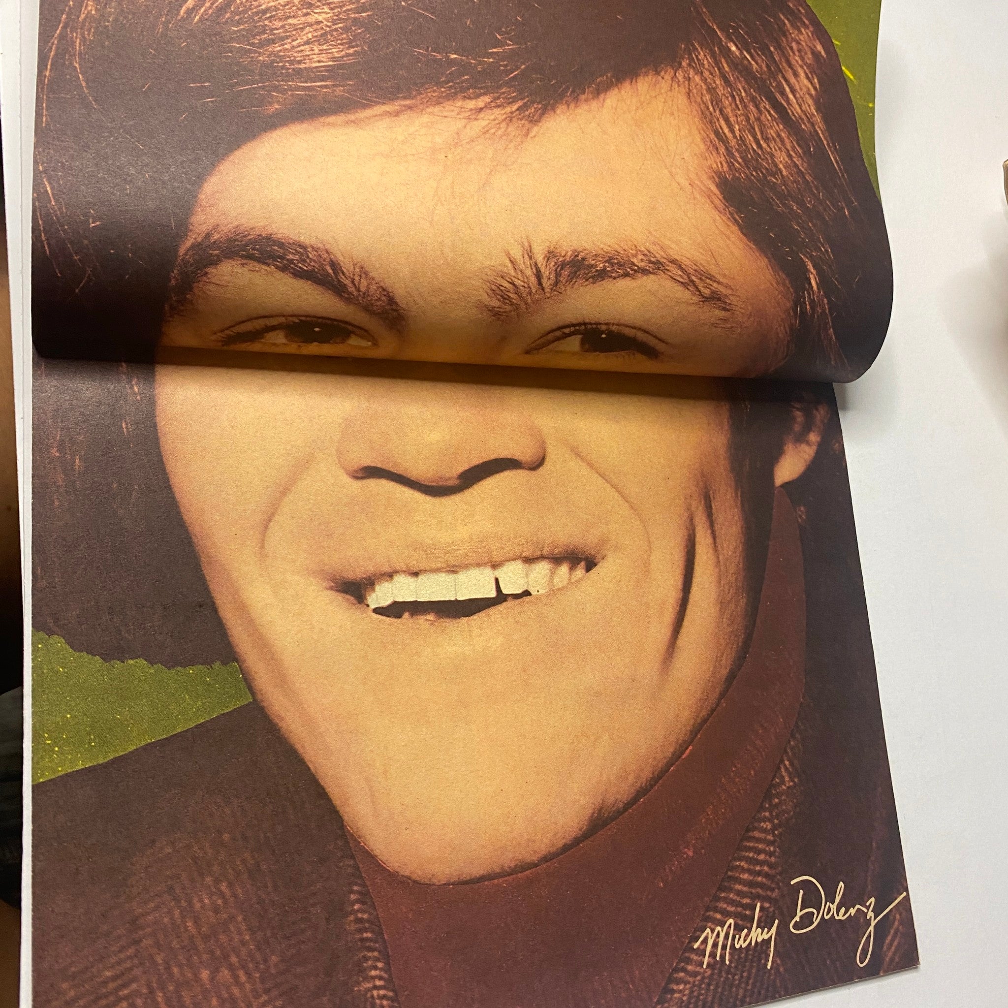 Close-up of Micky Dolenz from 16 Magazine June 1967 Vol 9 No 1, showcasing his charismatic smile and distinctive hairstyle.