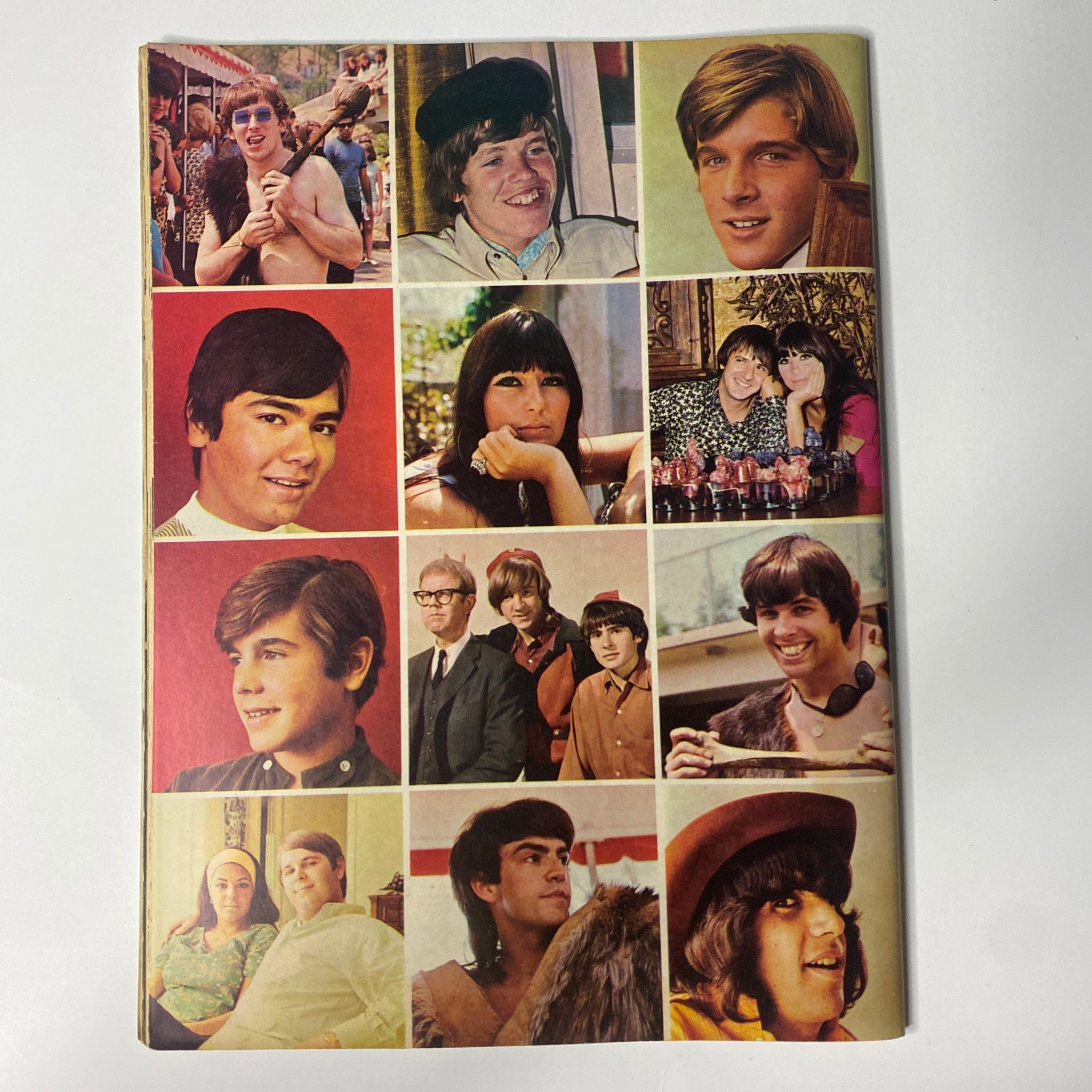 Cover of Tiger Beat Magazine November 1966 featuring images of teen idols including Dino, Desi & Billy, showcasing iconic photographs from the 1960s pop culture.