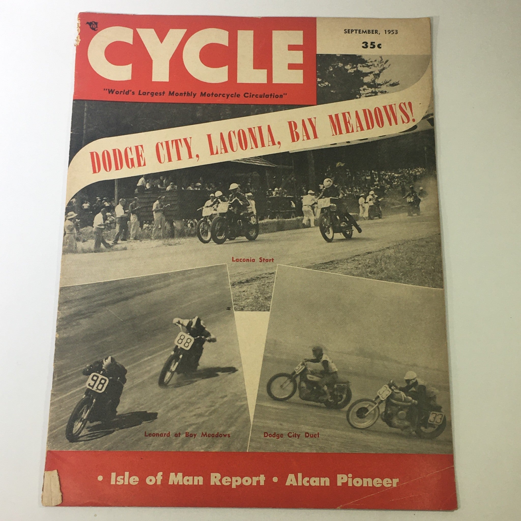 VTG Cycle Magazine September 1953 - Dodge City, Laconia and Bay Meadows Racing