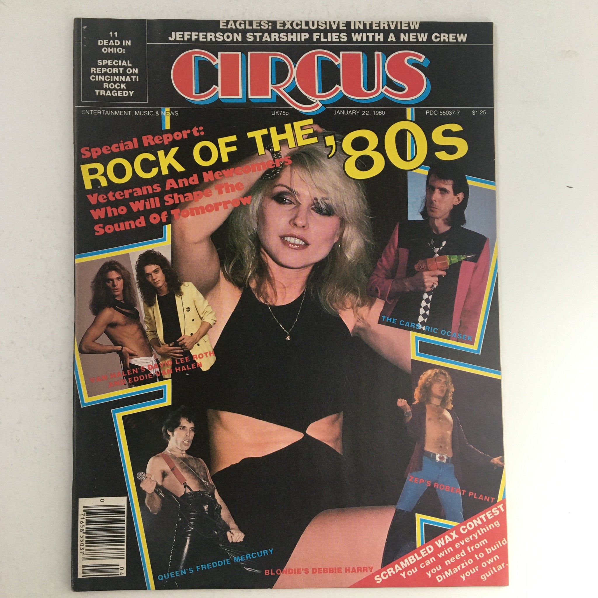 Circus Magazine January 22 1980 David Lee Roth & Van Halen w Poster No Label