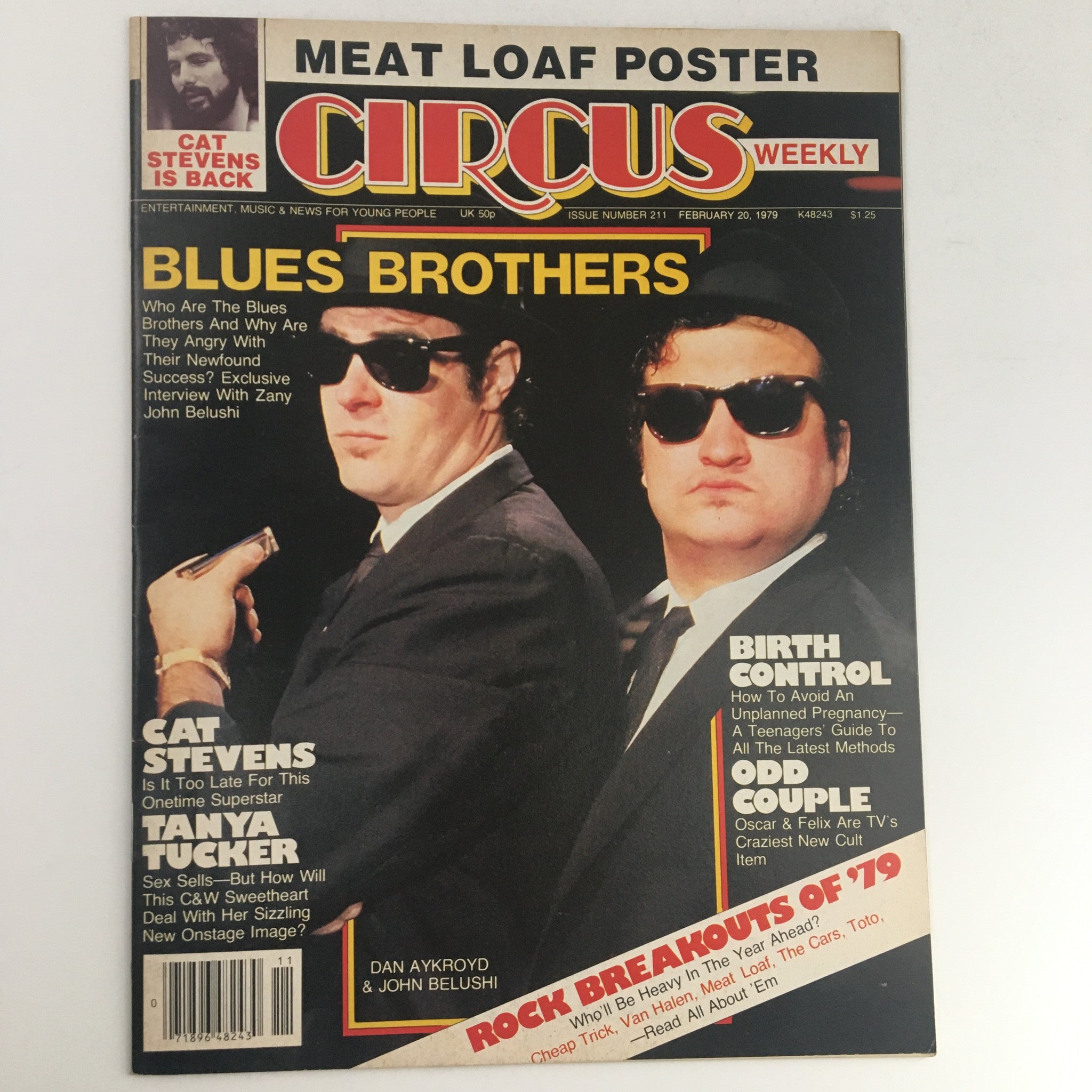 Circus Magazine February 20 1979 Dan Aykroyd & John Belushi w Poster No Label