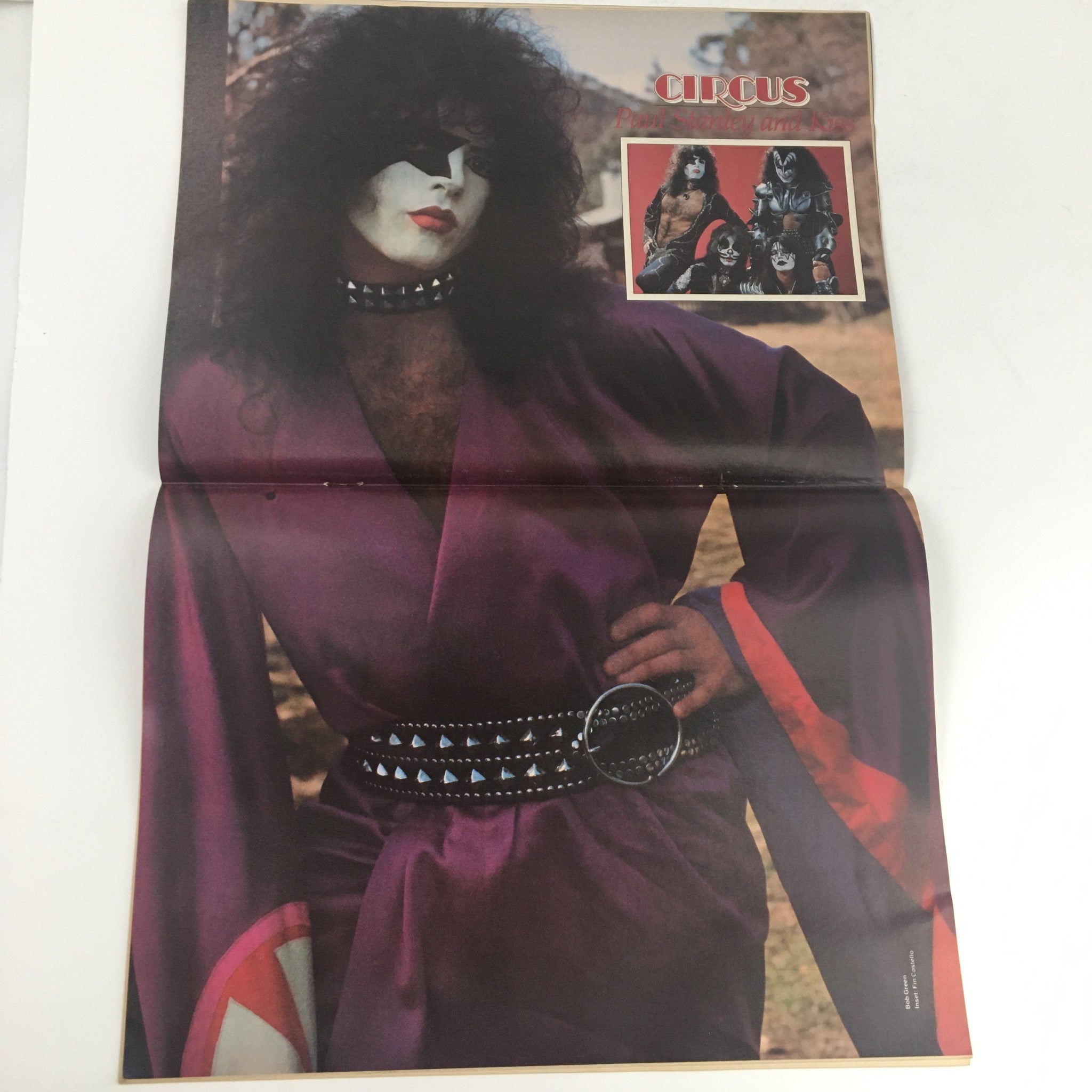 Circus Magazine July 7 1977 Linda Blair, Paul Stanley & Kiss w Poster No Label