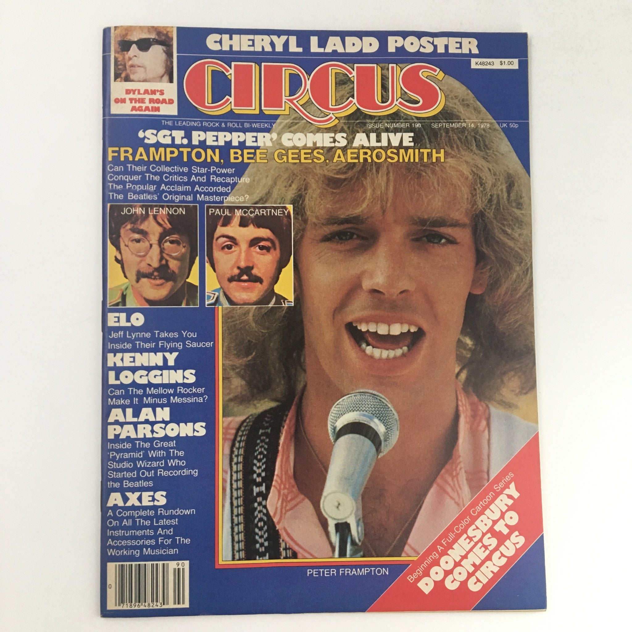 Circus Magazine September 14 1978 Peter Frampton & Cheryl Ladd w Poster No Label