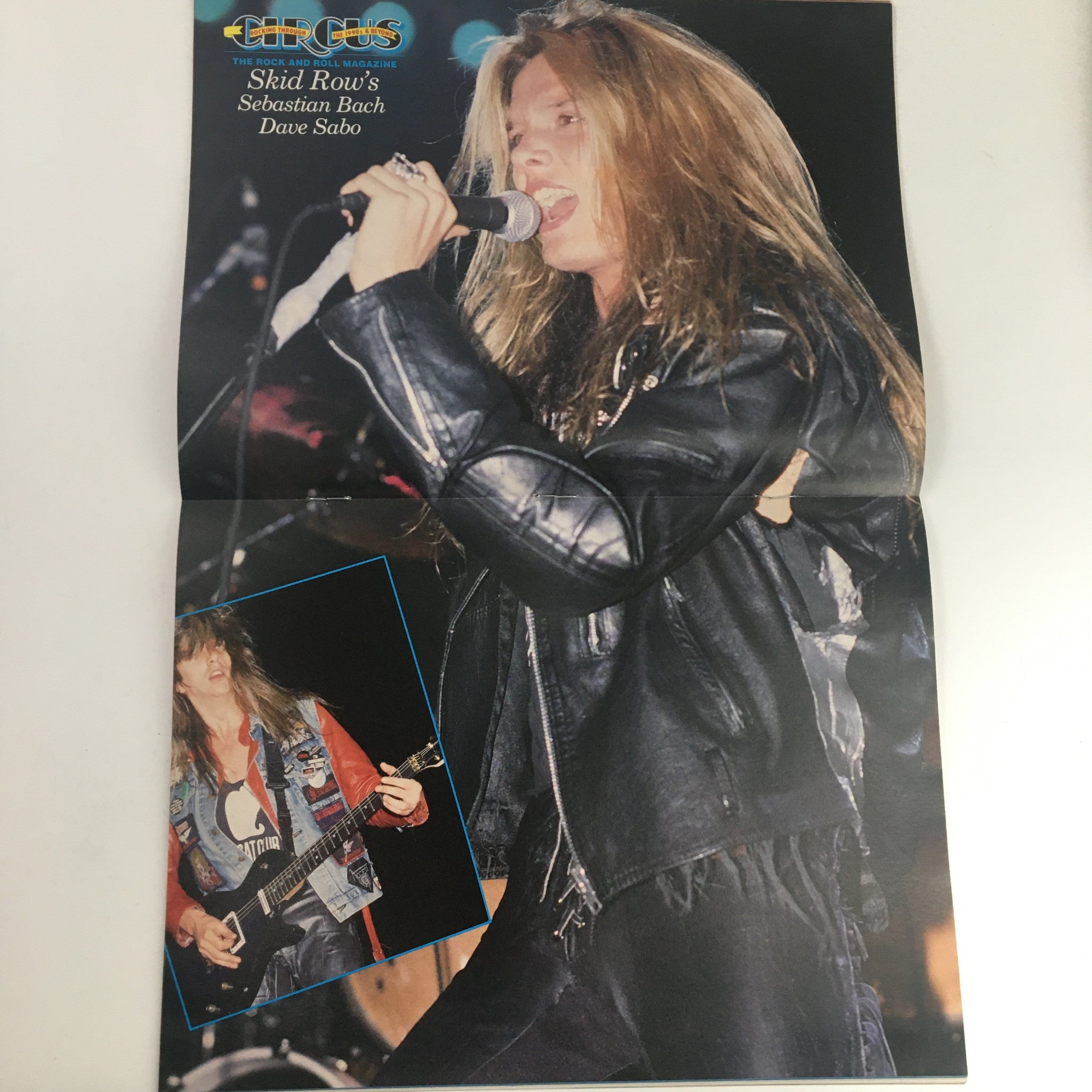 Circus Magazine March 31 1990 Steven Tyler & Sebastian Bach Poster No Label