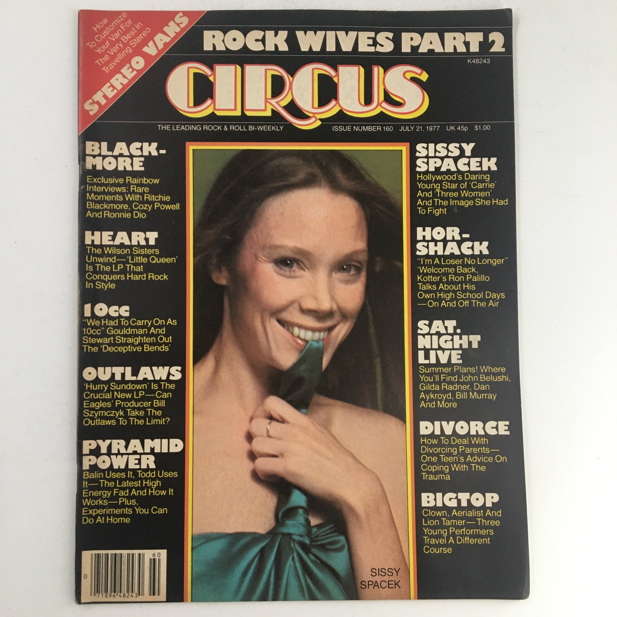 Circus Magazine July 21 1977 Sissy Spacek & Heart's Amy Wilson Poster No Label