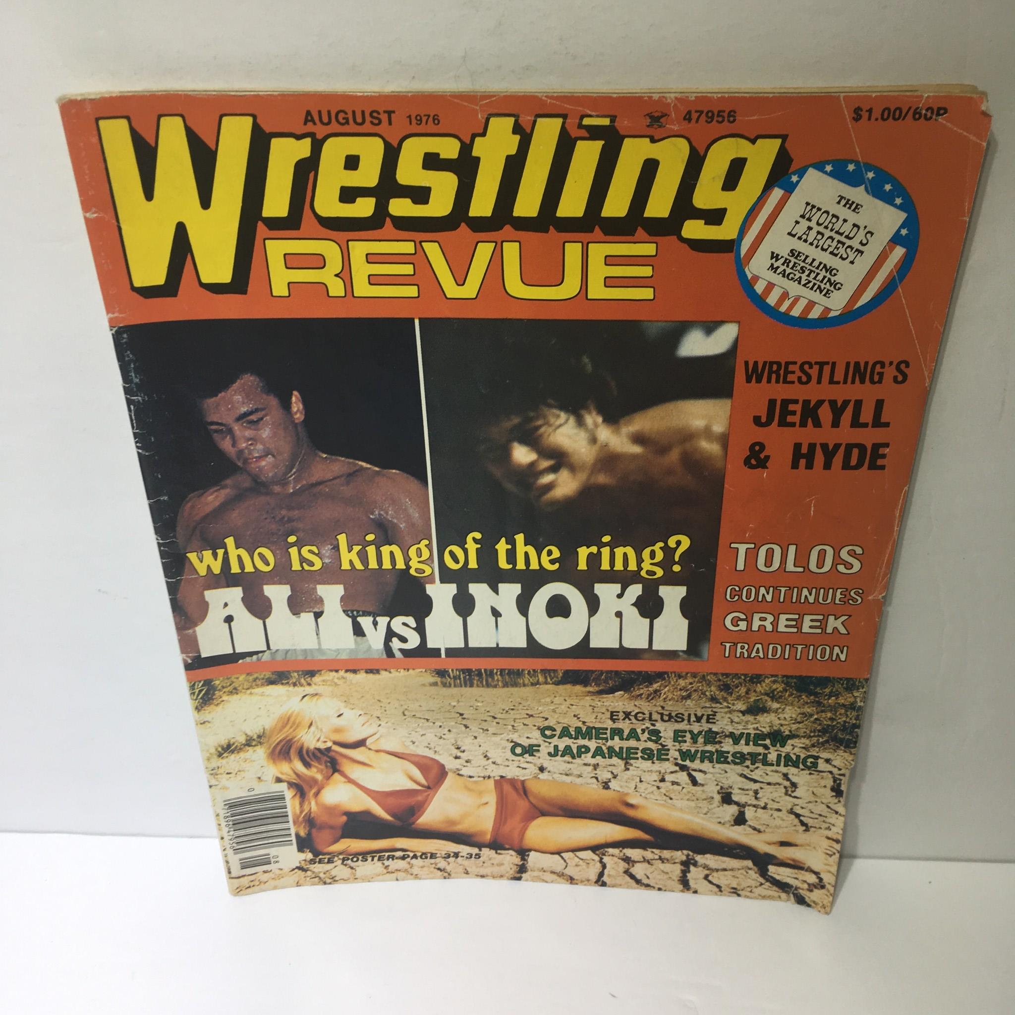 Wrestling Revue Magazine August 1976 Jekyll & Hyde / Ali VS Inoki