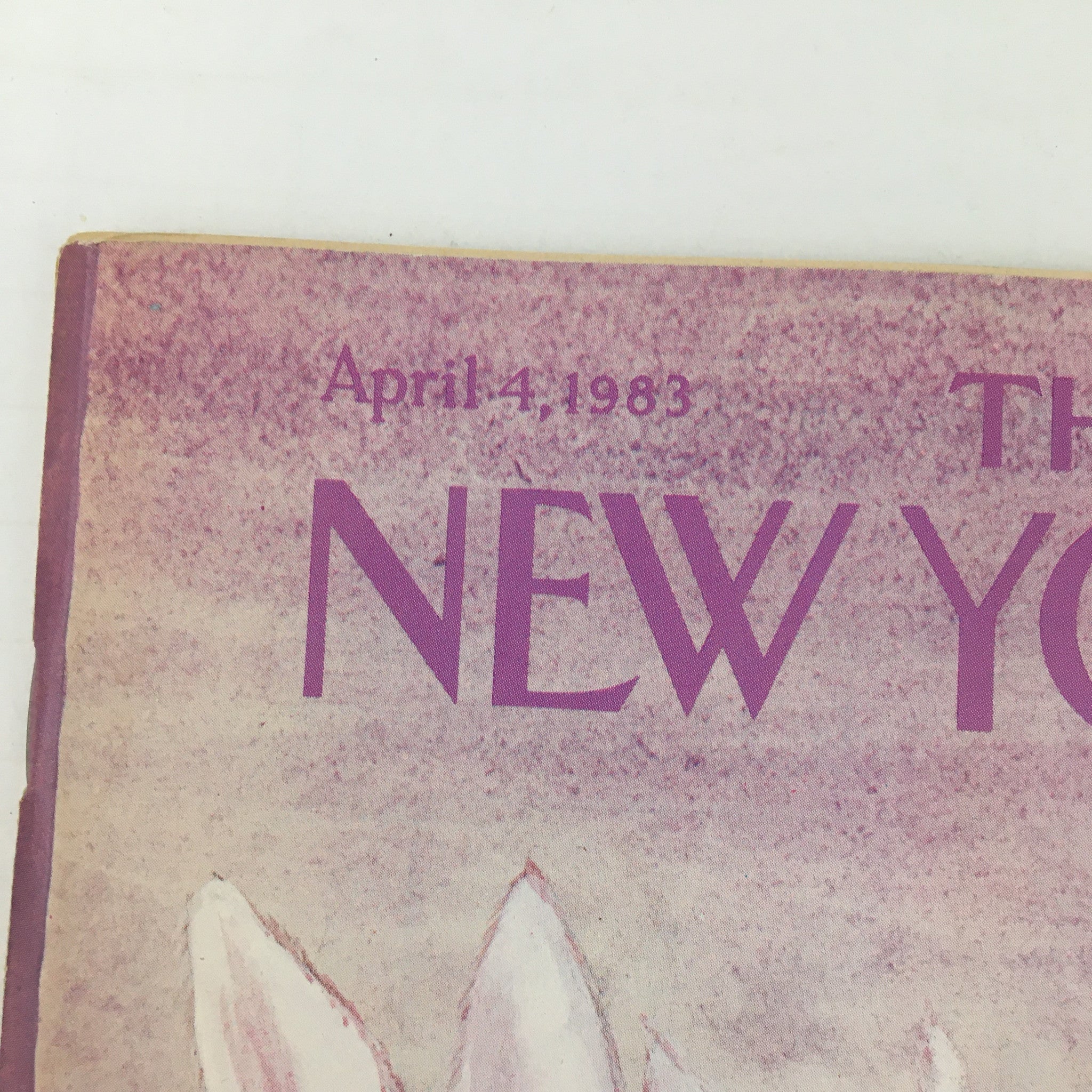 The New Yorker Magazine April 4 1983 Theme Cover by Chas Adams No Label