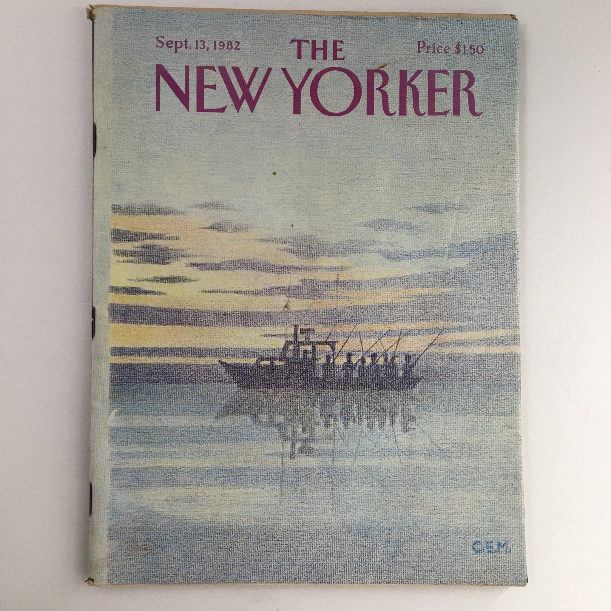 The New Yorker Magazine September 13 1982 Theme Cover Charles E Martin No Label