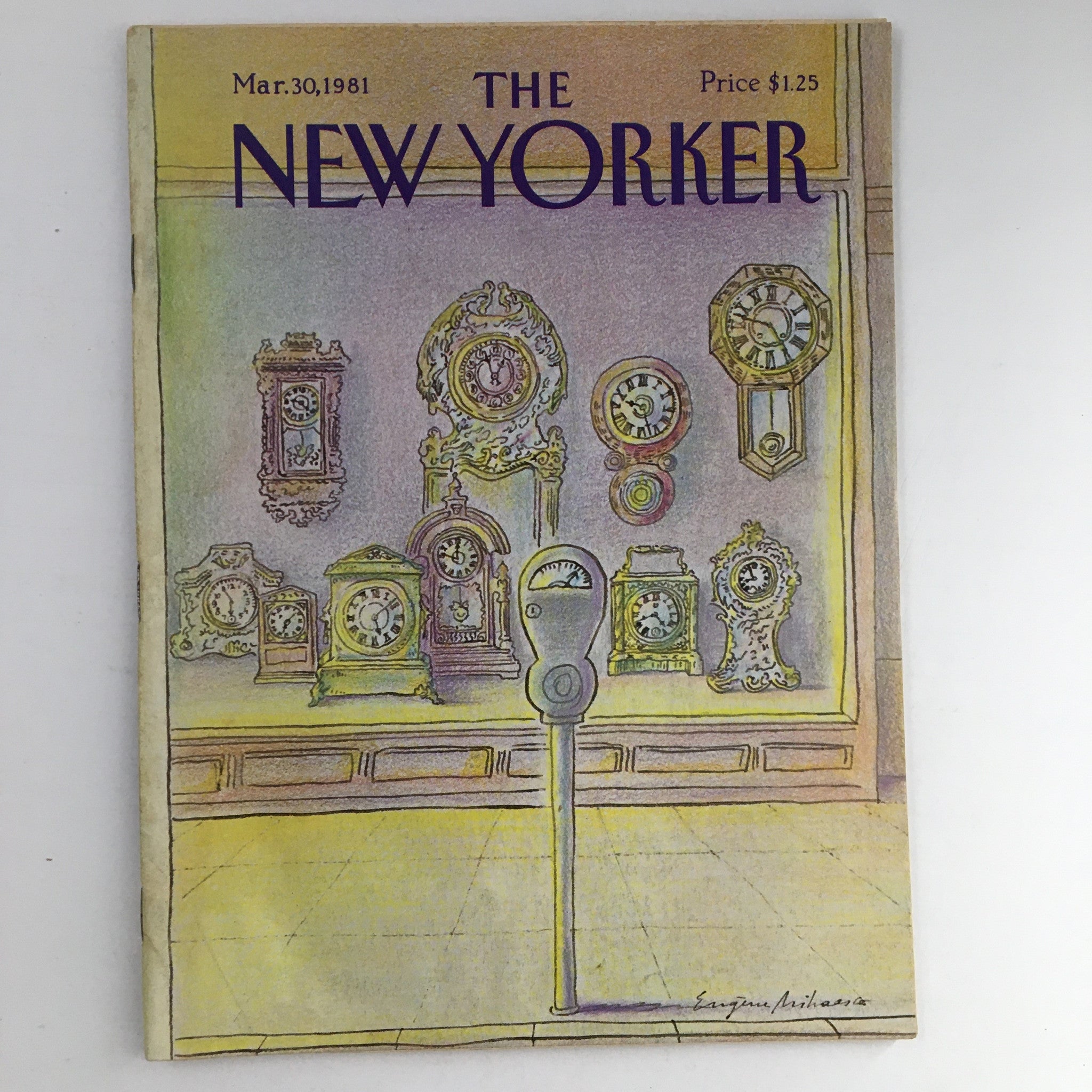 The New Yorker Magazine March 30 1981 Theme Cover by Eugene Mihaesco No Label