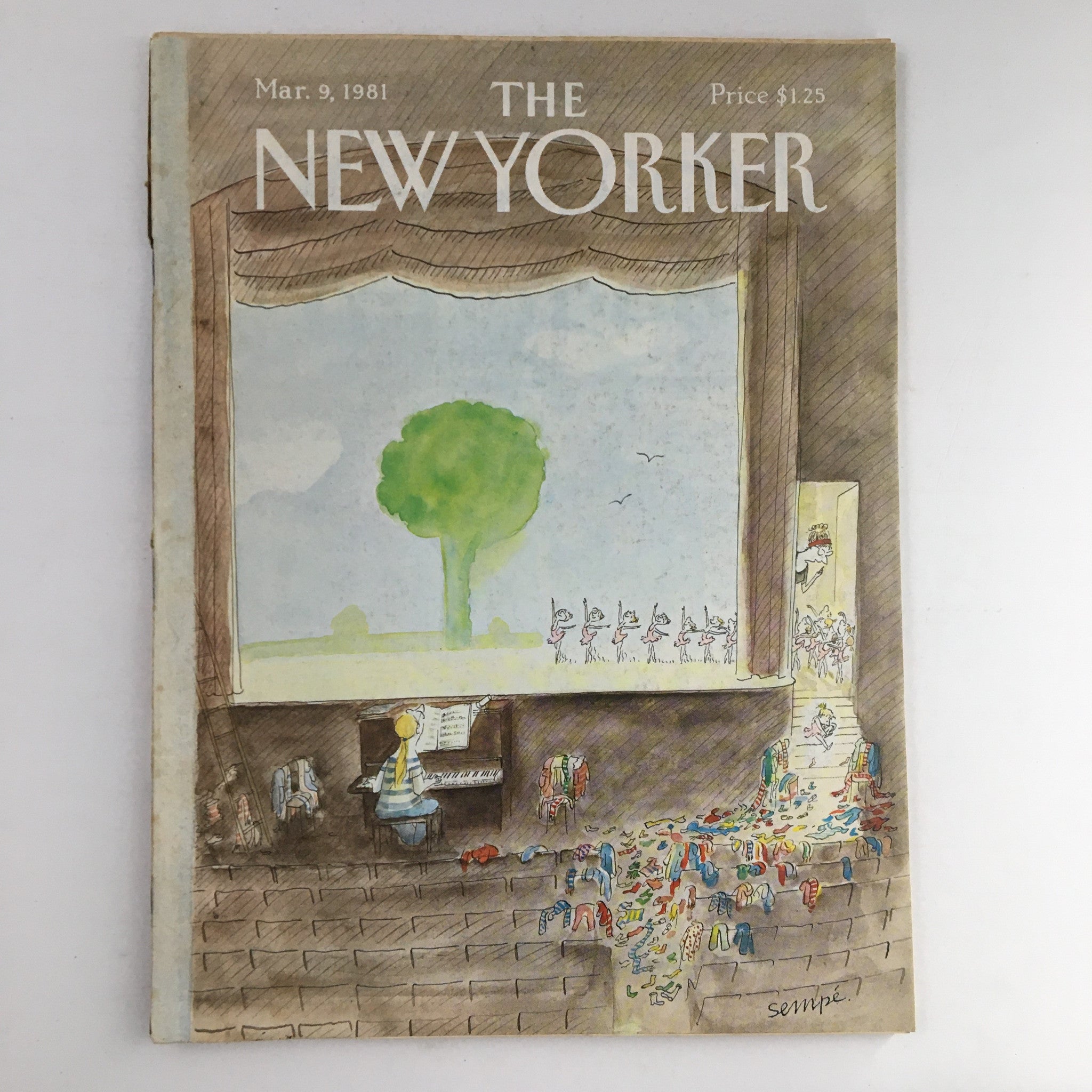 The New Yorker Magazine March 9 1981 Theme Cover by Jean-Jacques Sempé No Label