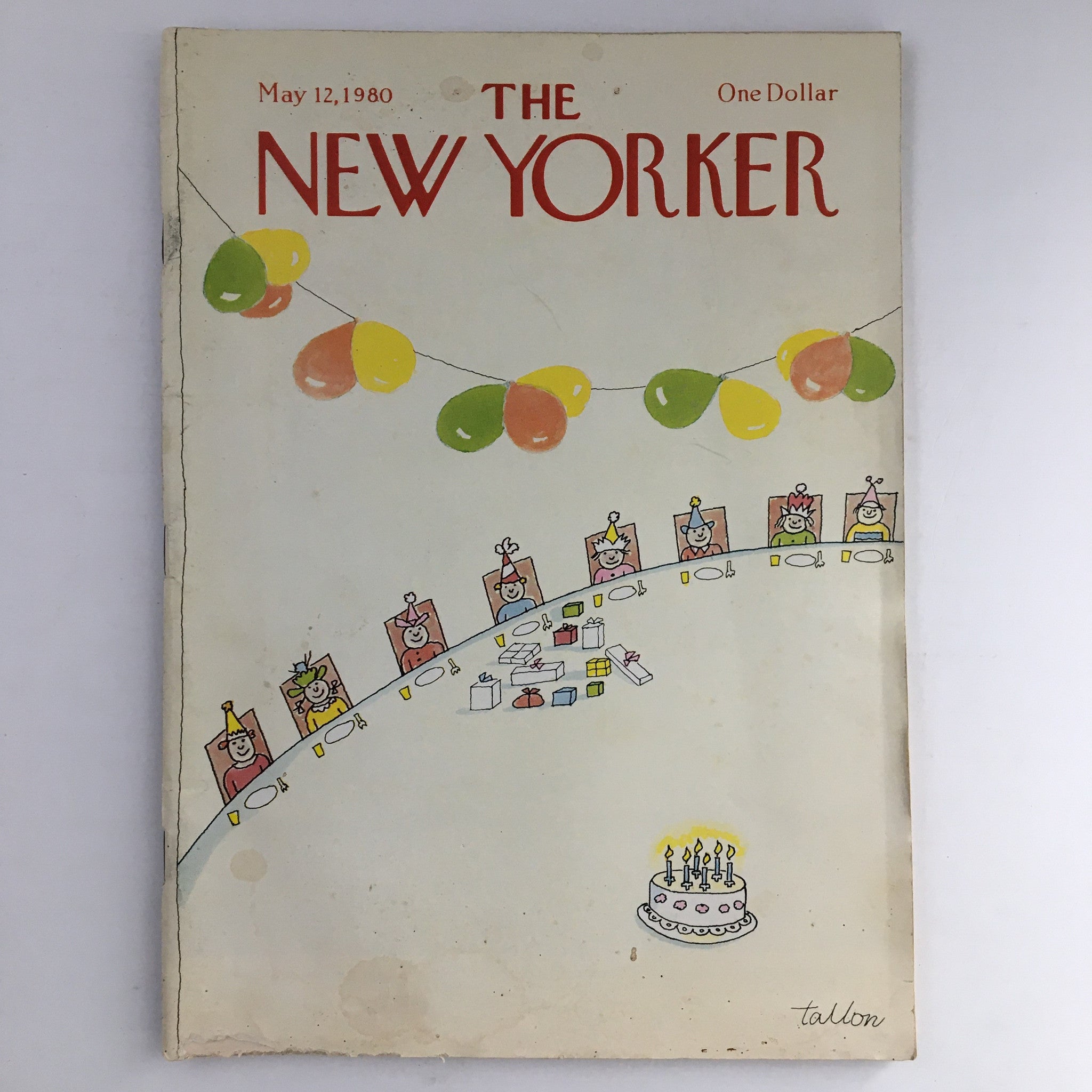 The New Yorker Magazine May 12 1980 Theme Cover by Robert Tallon No Label