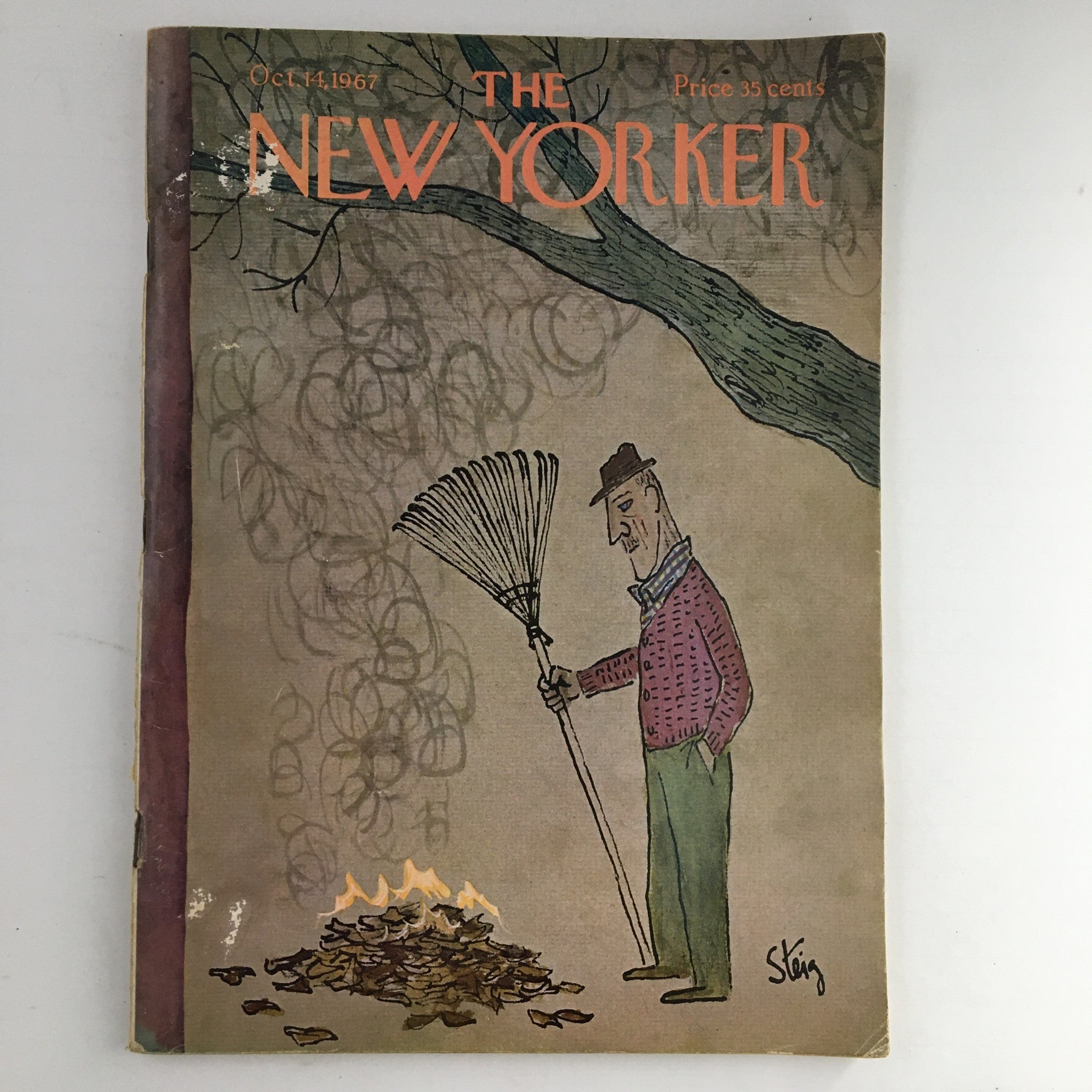 The New Yorker Magazine October 14 1967 Theme Cover by William Steig No Label