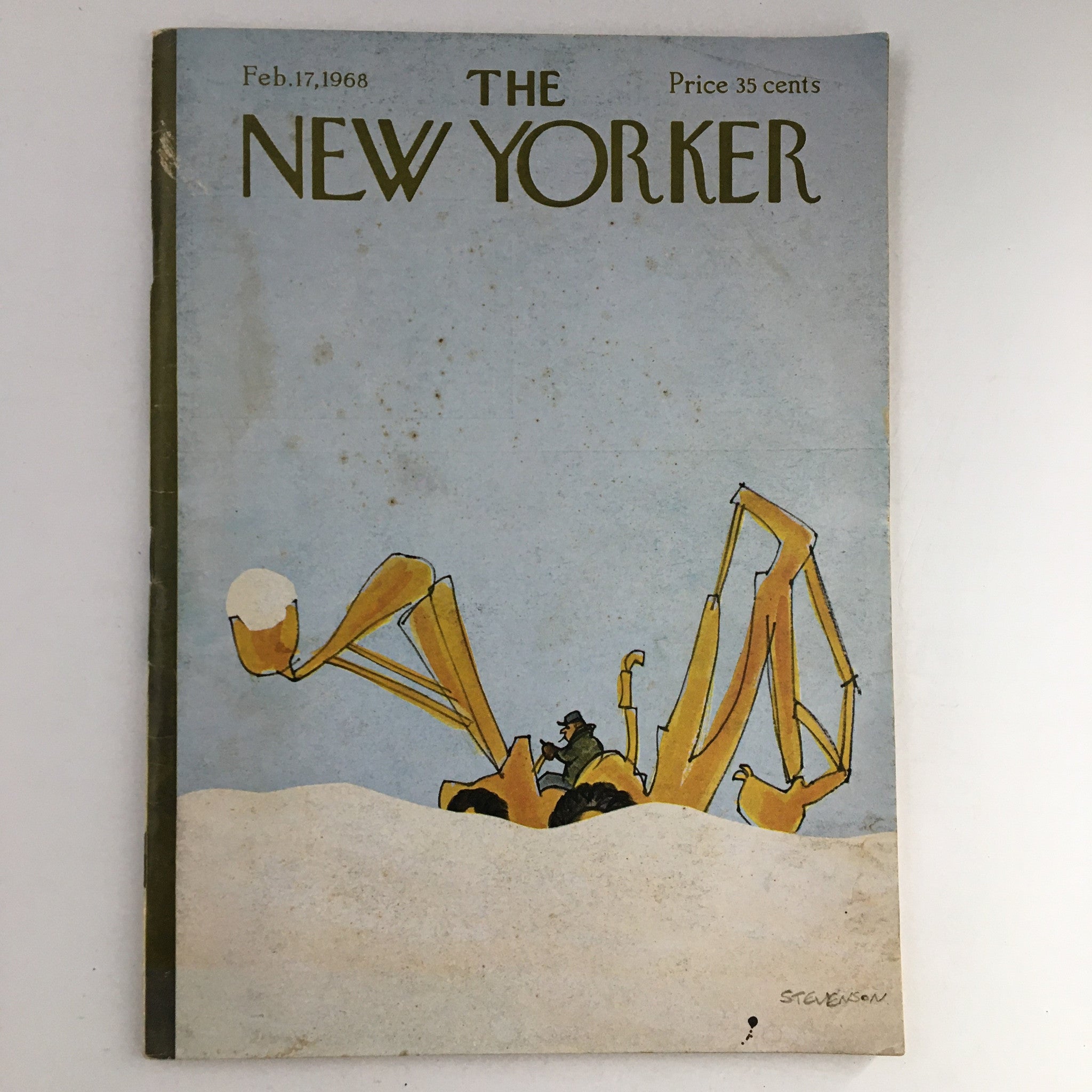 The New Yorker Magazine February 17 1968 Theme Cover by James Stevenson No Label